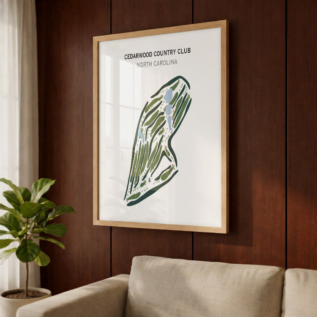 Cedarwood Country Club, North Carolina - Printed Golf Courses