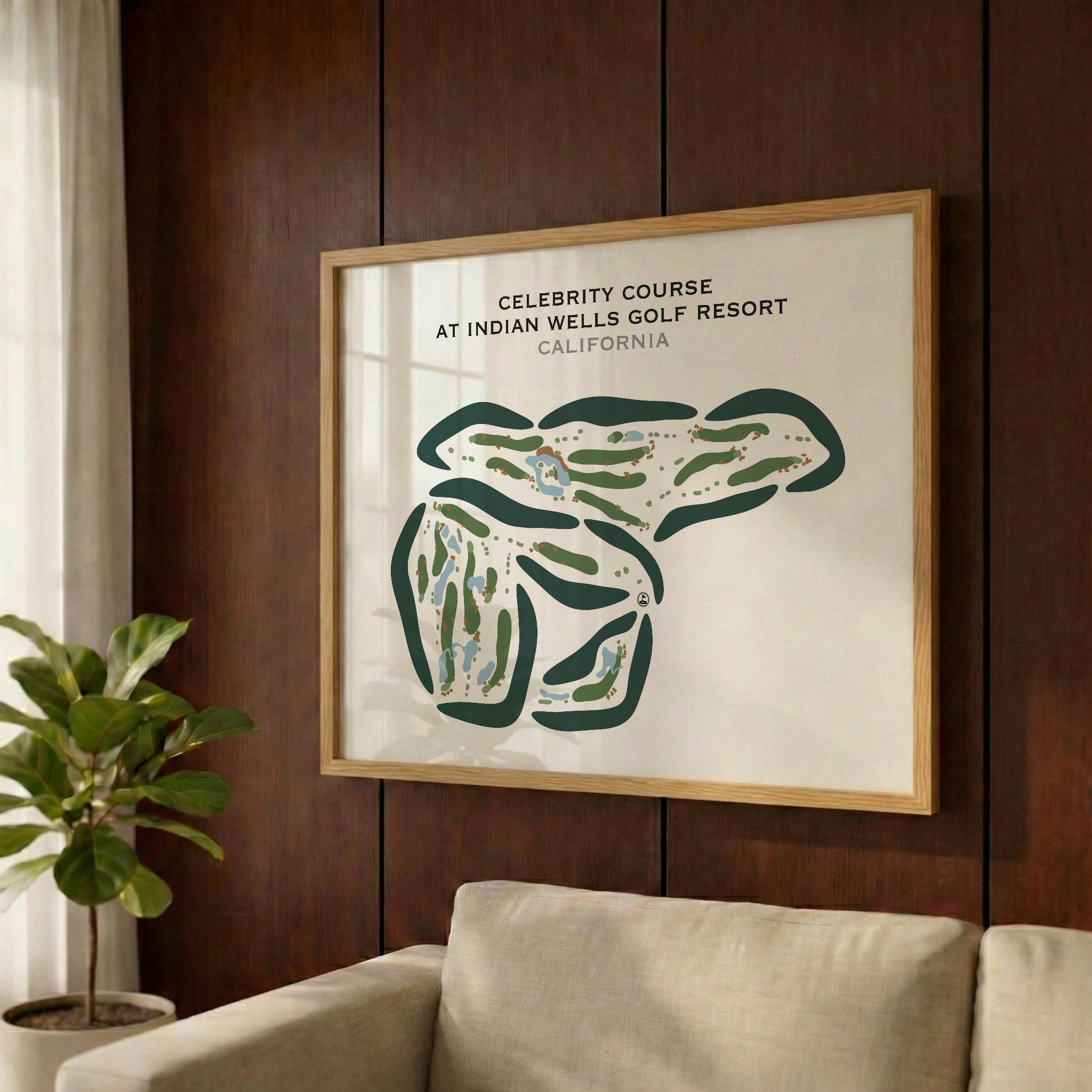 Celebrity Course at Indian Wells Golf Resort, California - Printed Golf Courses
