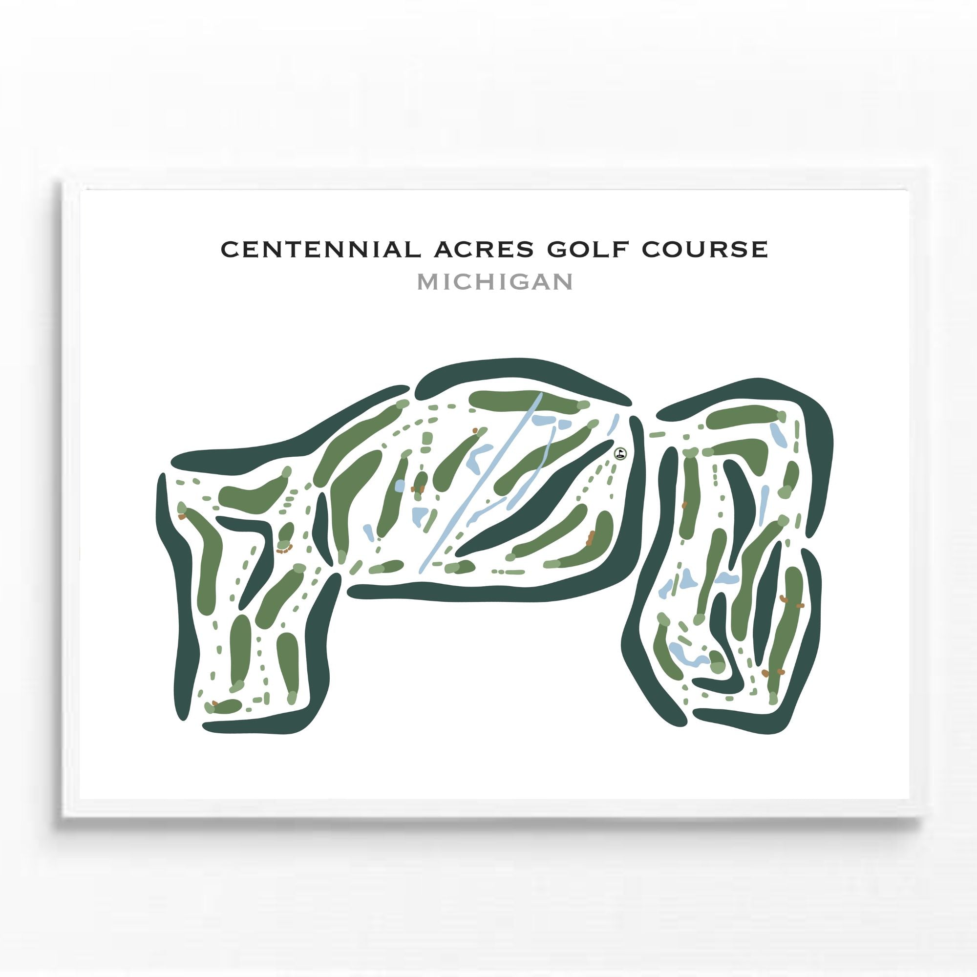 Centennial Acres Golf Course, Michigan - Printed Golf Courses