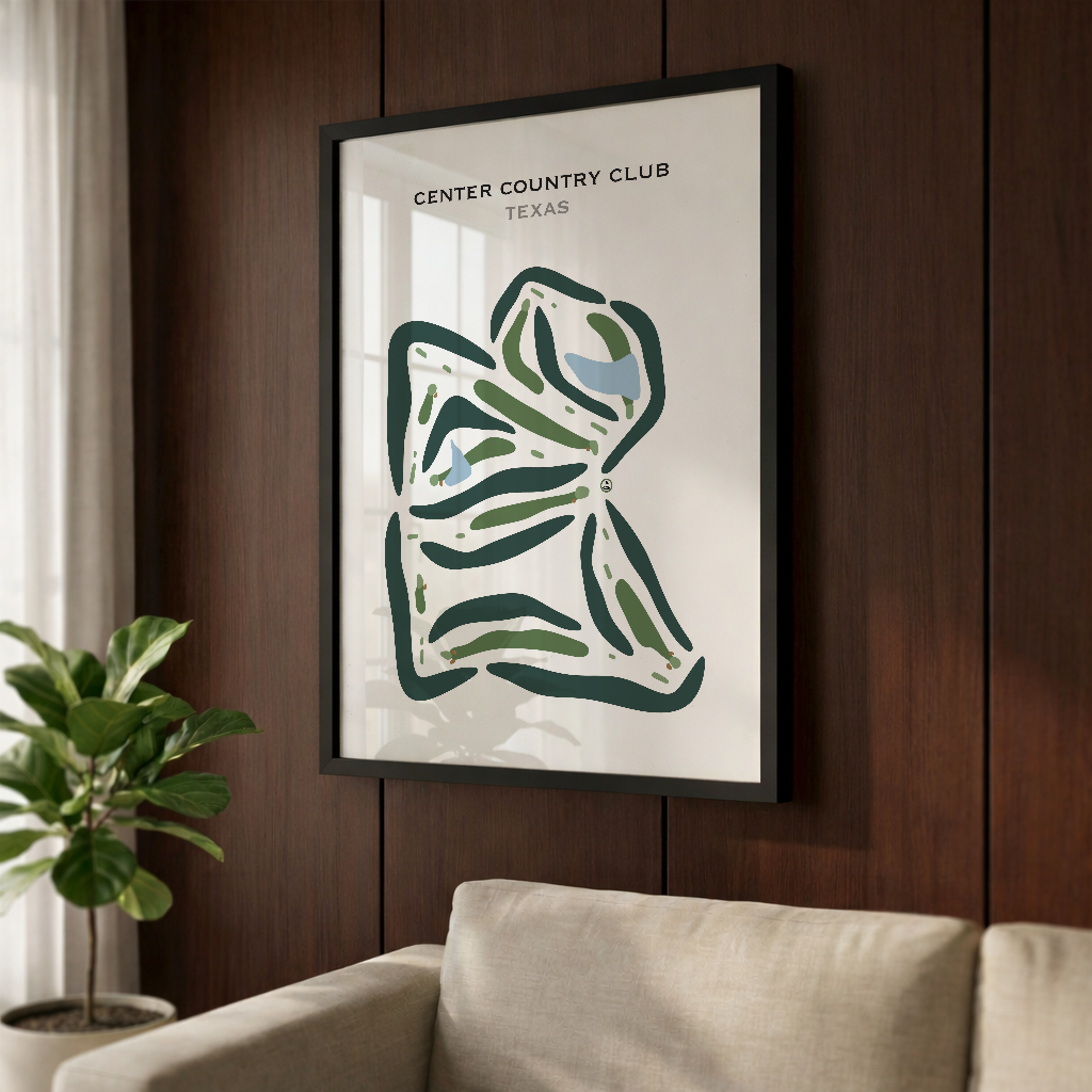Center Country Club, Texas - Printed Golf Course