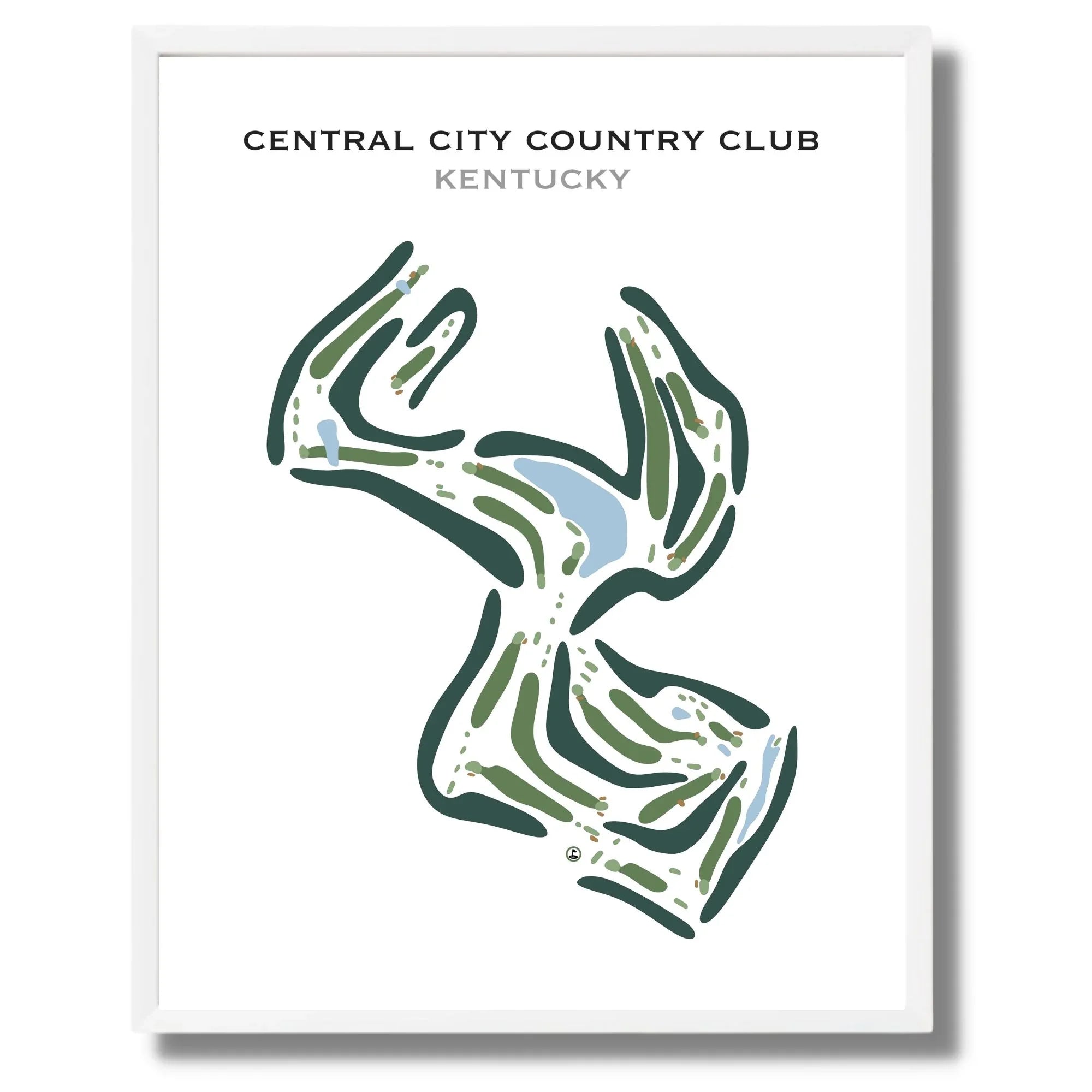 Central City Country Club, Kentucky - Printed Golf Course