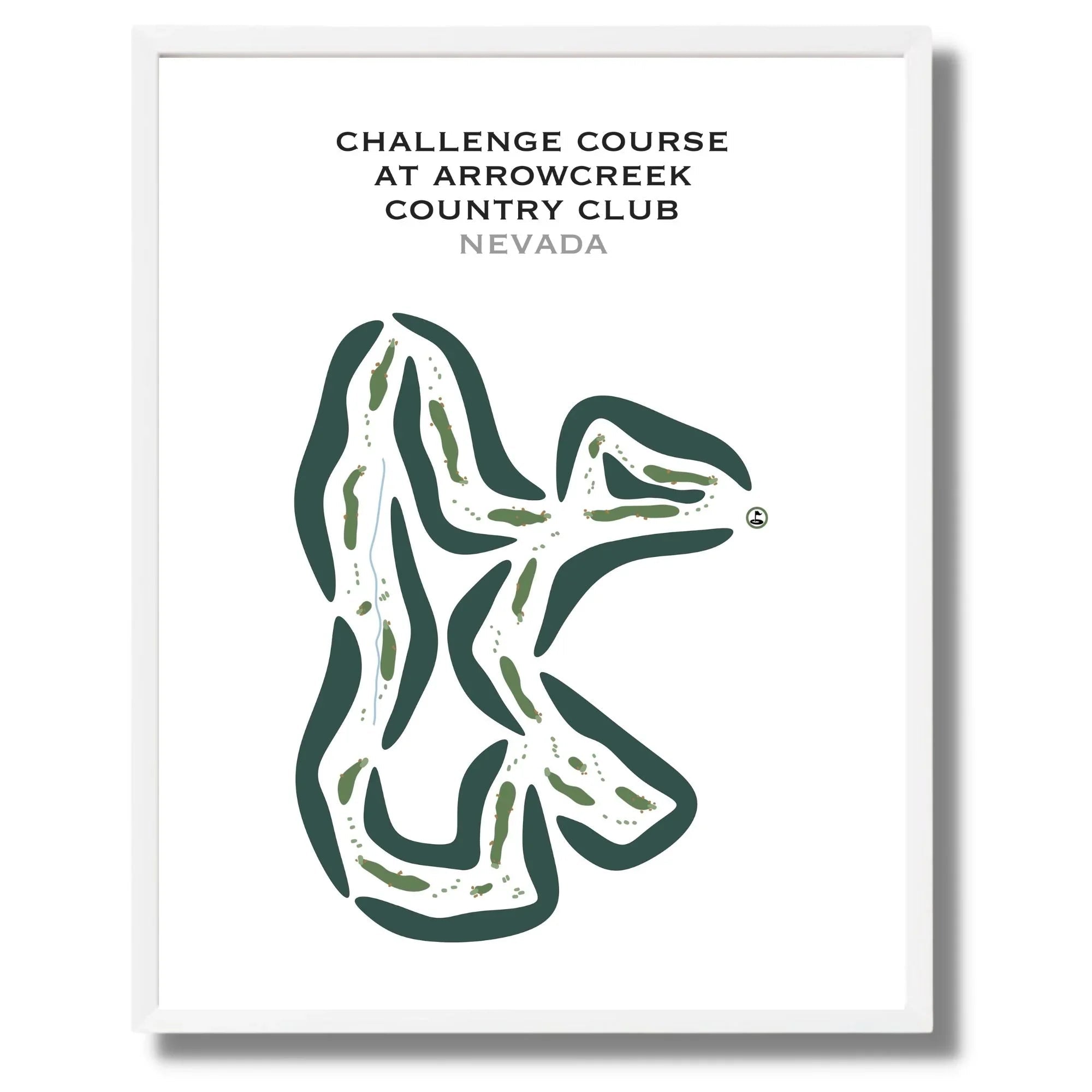 Challenge Course at Arrowcreek Country Club, Nevada - Printed Golf Courses
