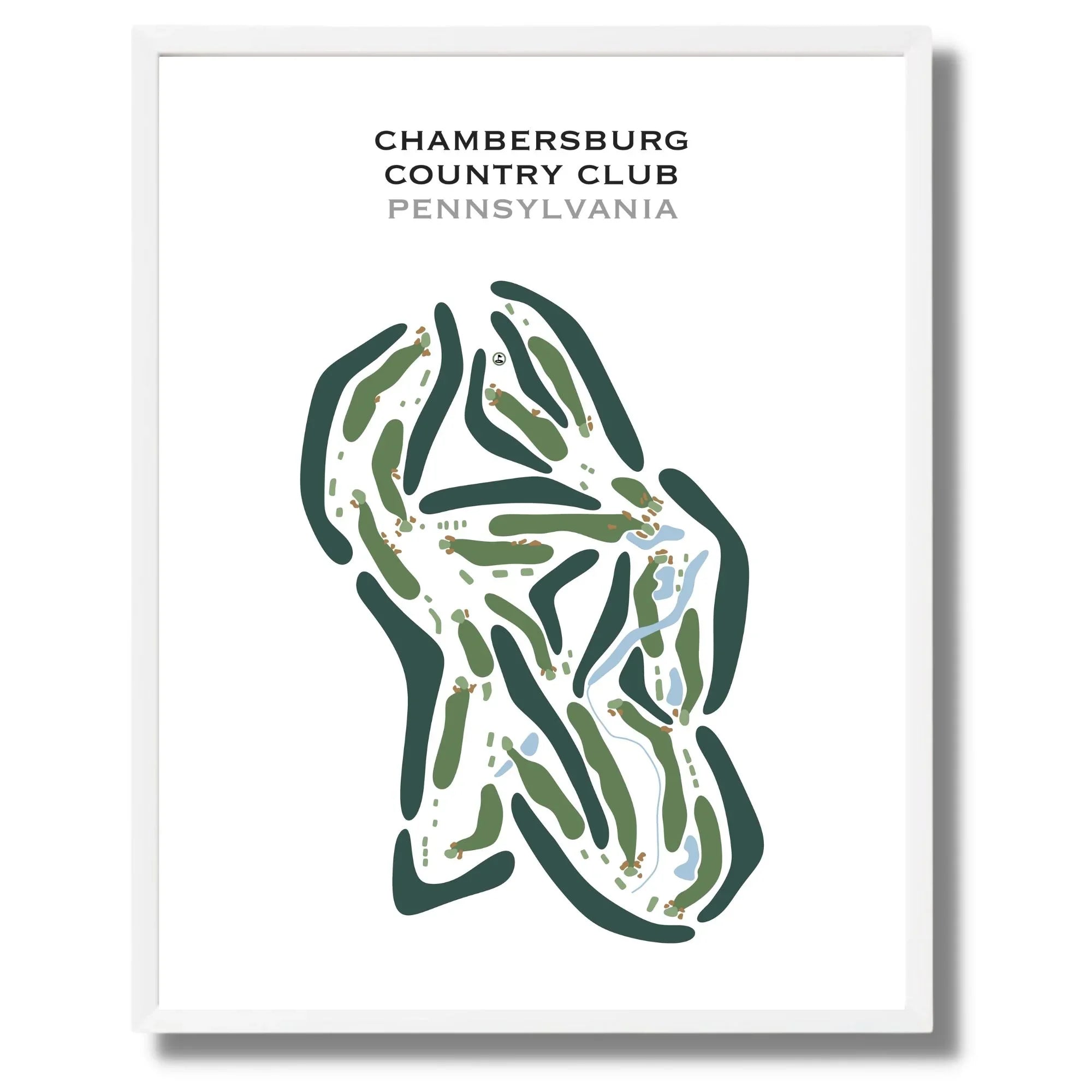Chambersburg Country Club, Pennsylvania - Printed Golf Courses