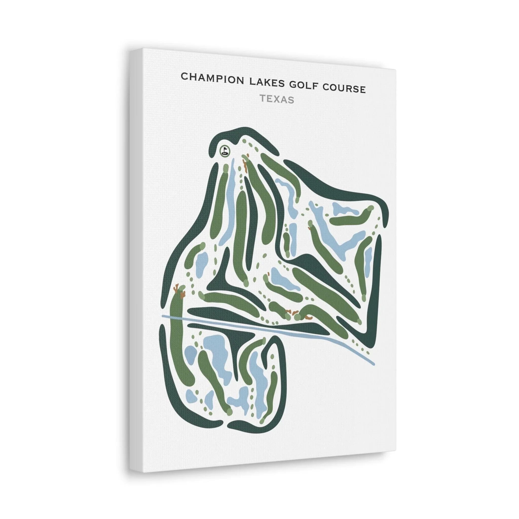 Champion Lakes Golf Course, Texas - Printed Golf Courses