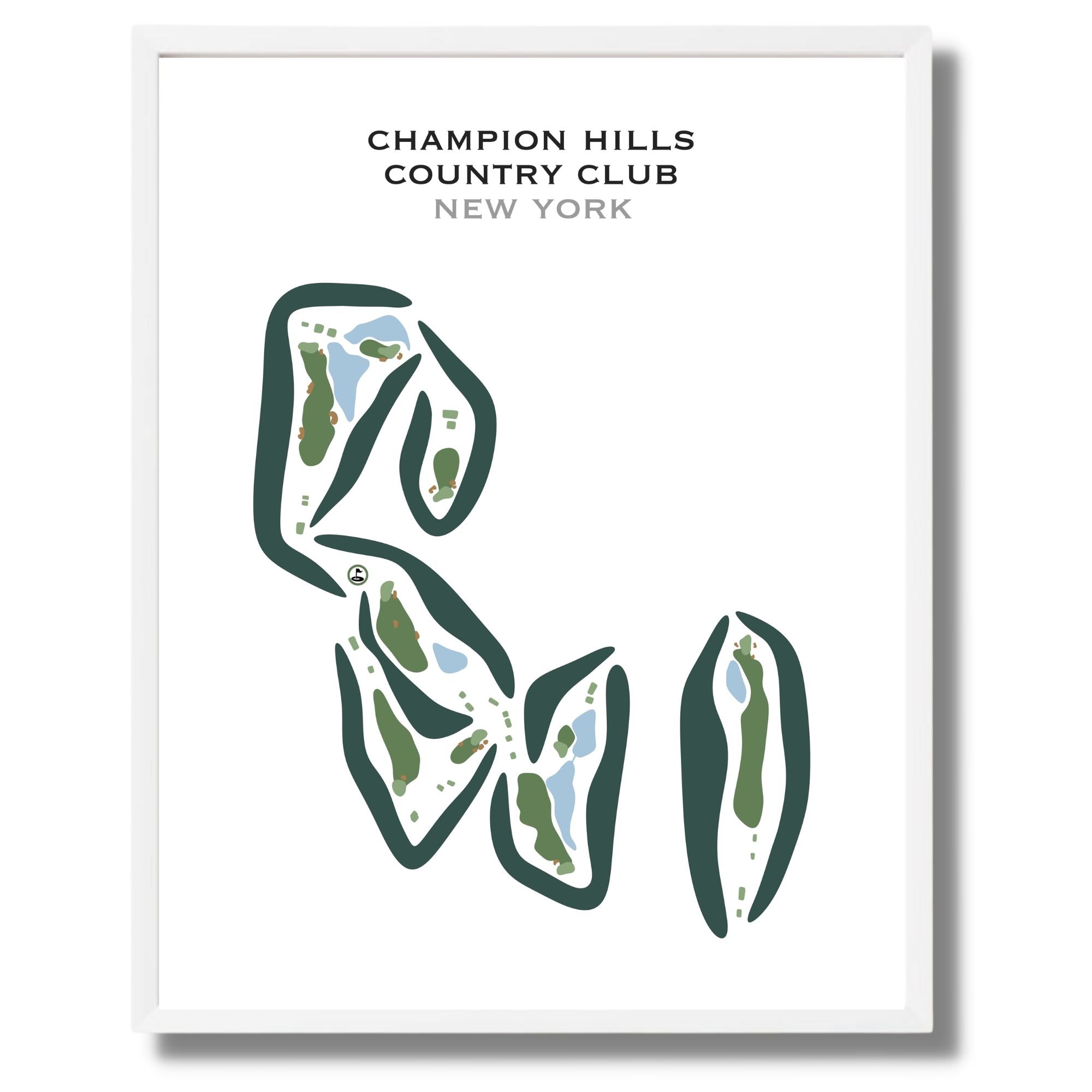 Champion Hills Country Club, New York - Printed Golf Courses