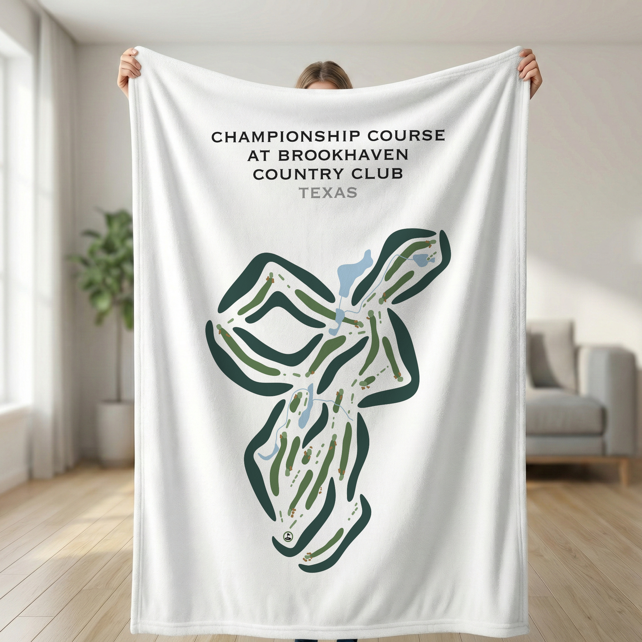 Championship Course at Brookhaven Country Club, Texas - Printed Golf Courses