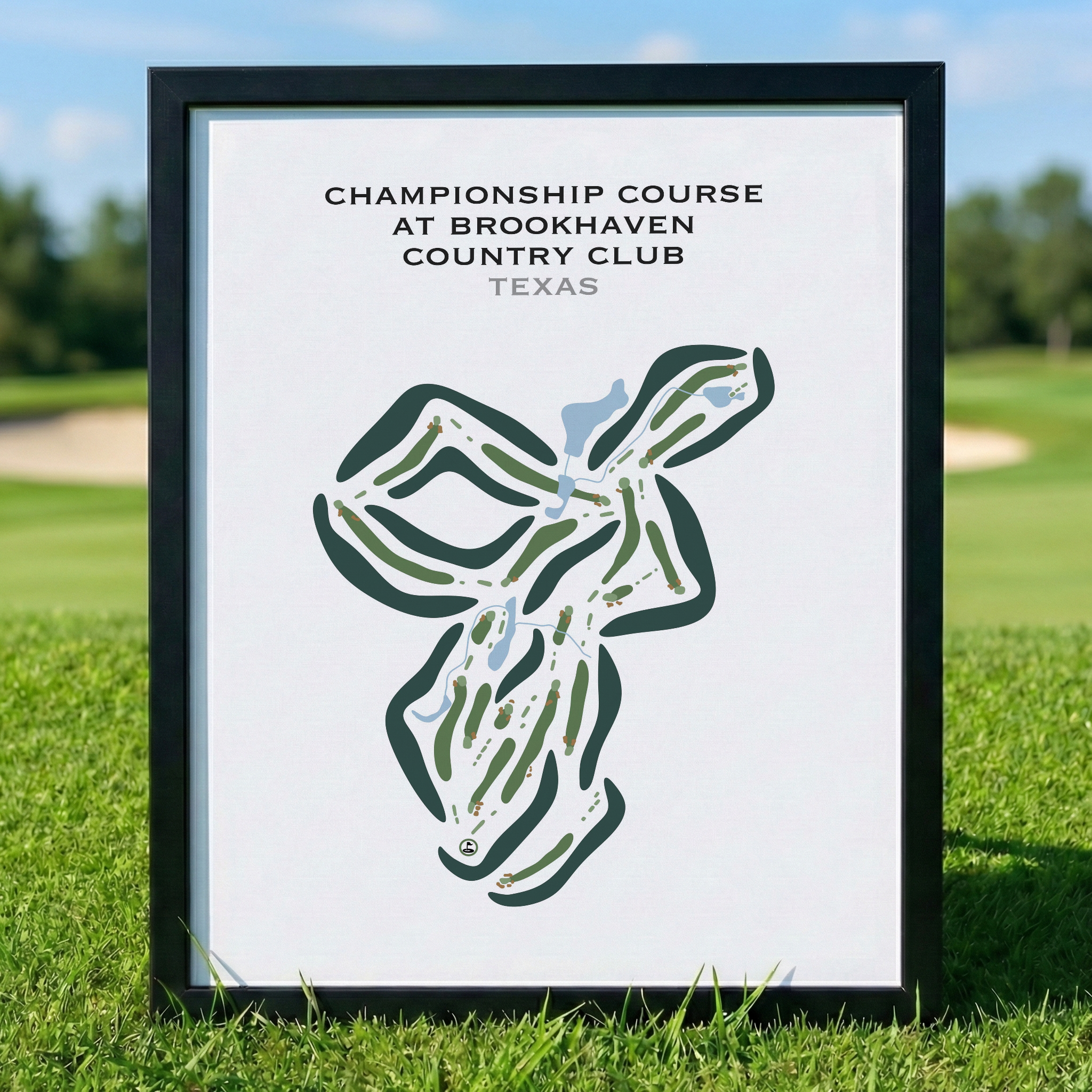 Championship Course at Brookhaven Country Club, Texas - Printed Golf Courses