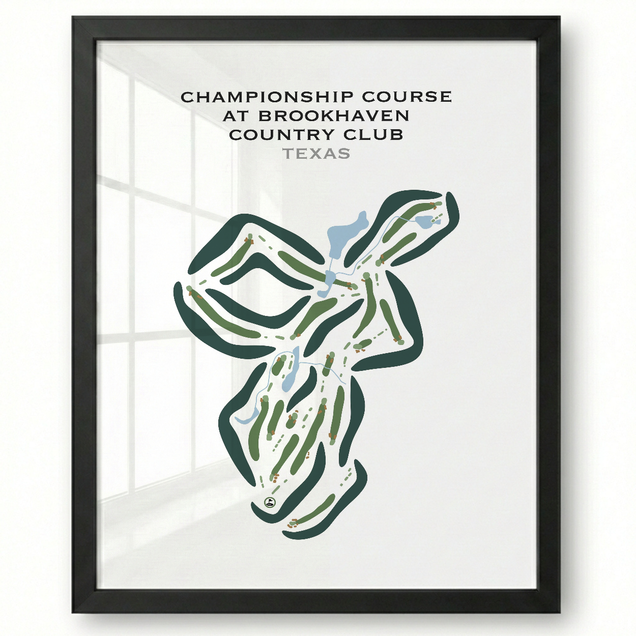 Championship Course at Brookhaven Country Club, Texas - Printed Golf Courses