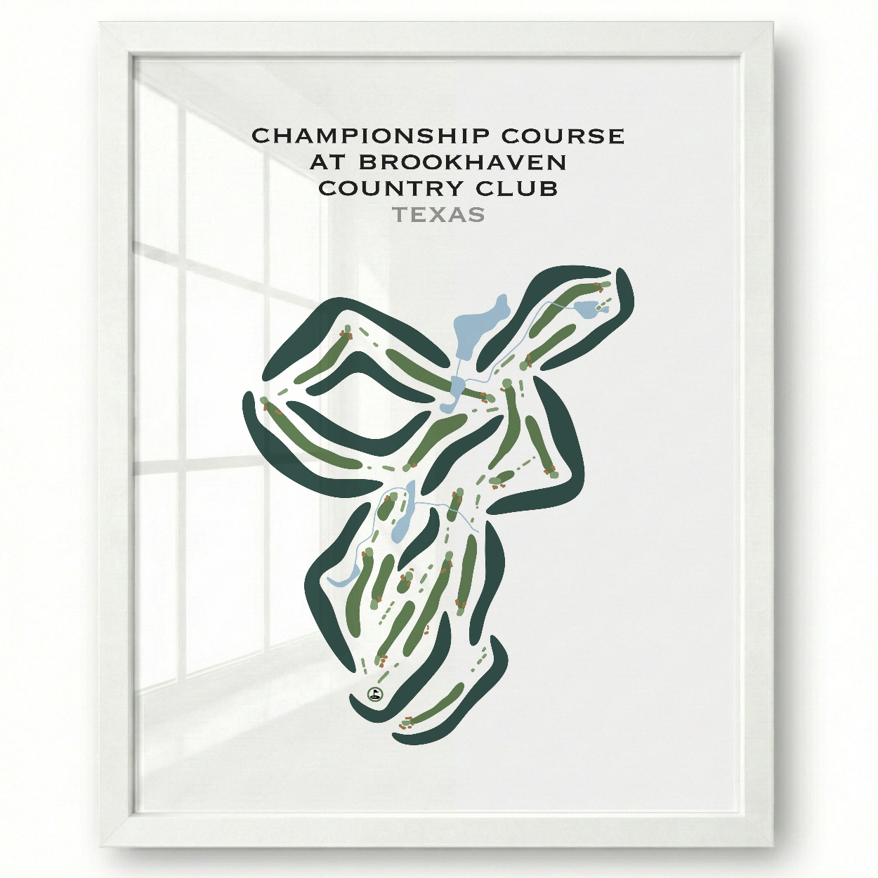 Championship Course at Brookhaven Country Club, Texas - Printed Golf Courses
