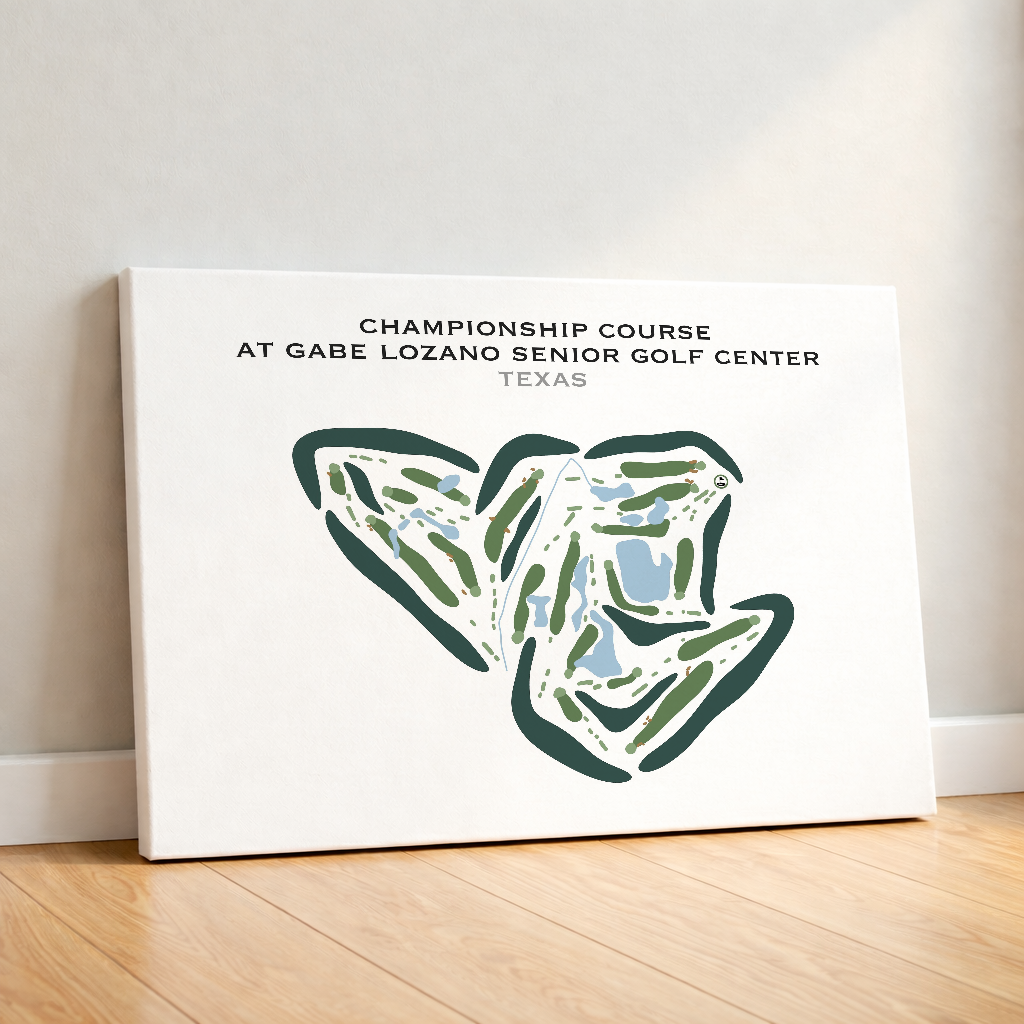 Championship Course at Gabe Lozano Senior Golf Center, Texas - Printed Golf Courses