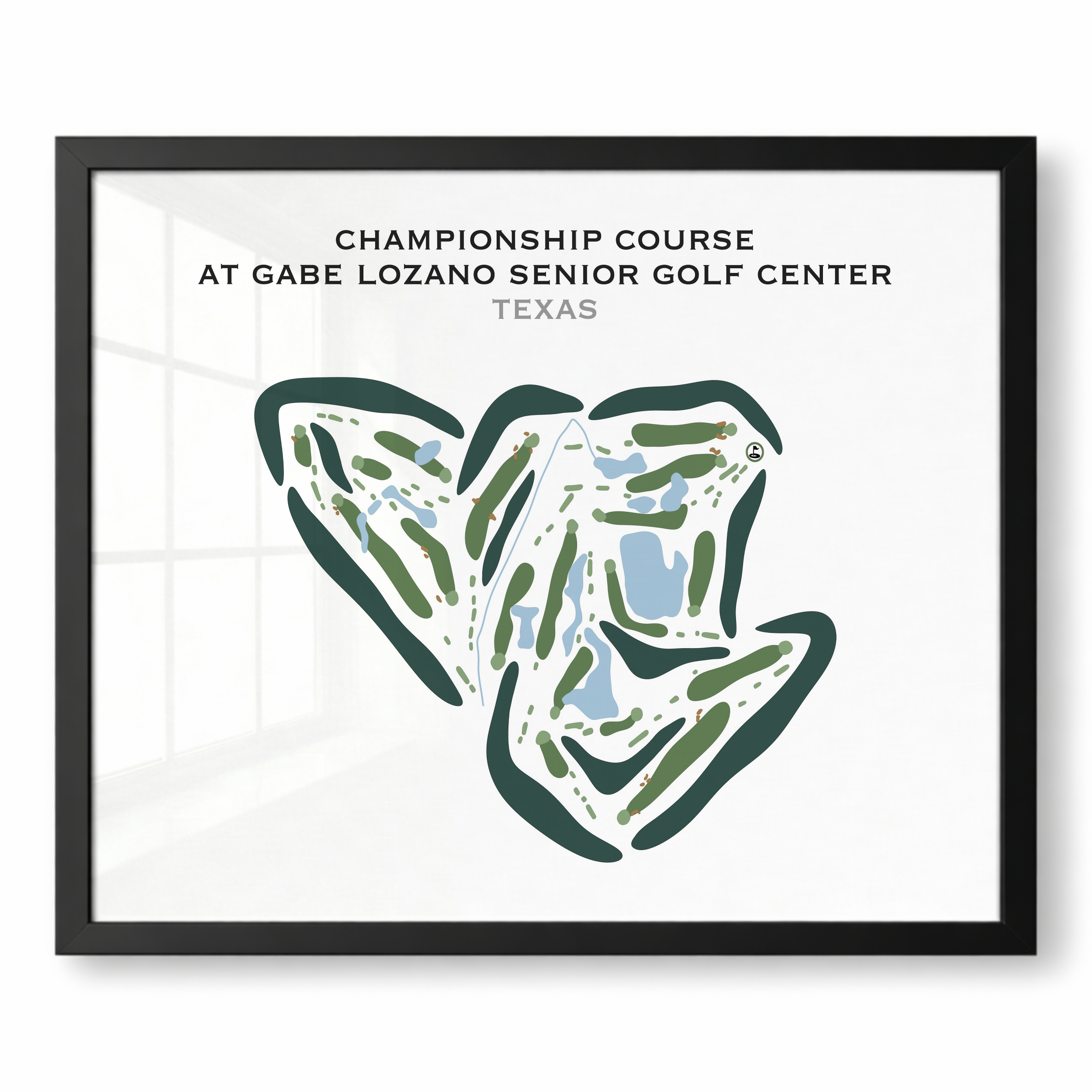 Championship Course at Gabe Lozano Senior Golf Center, Texas - Printed Golf Courses