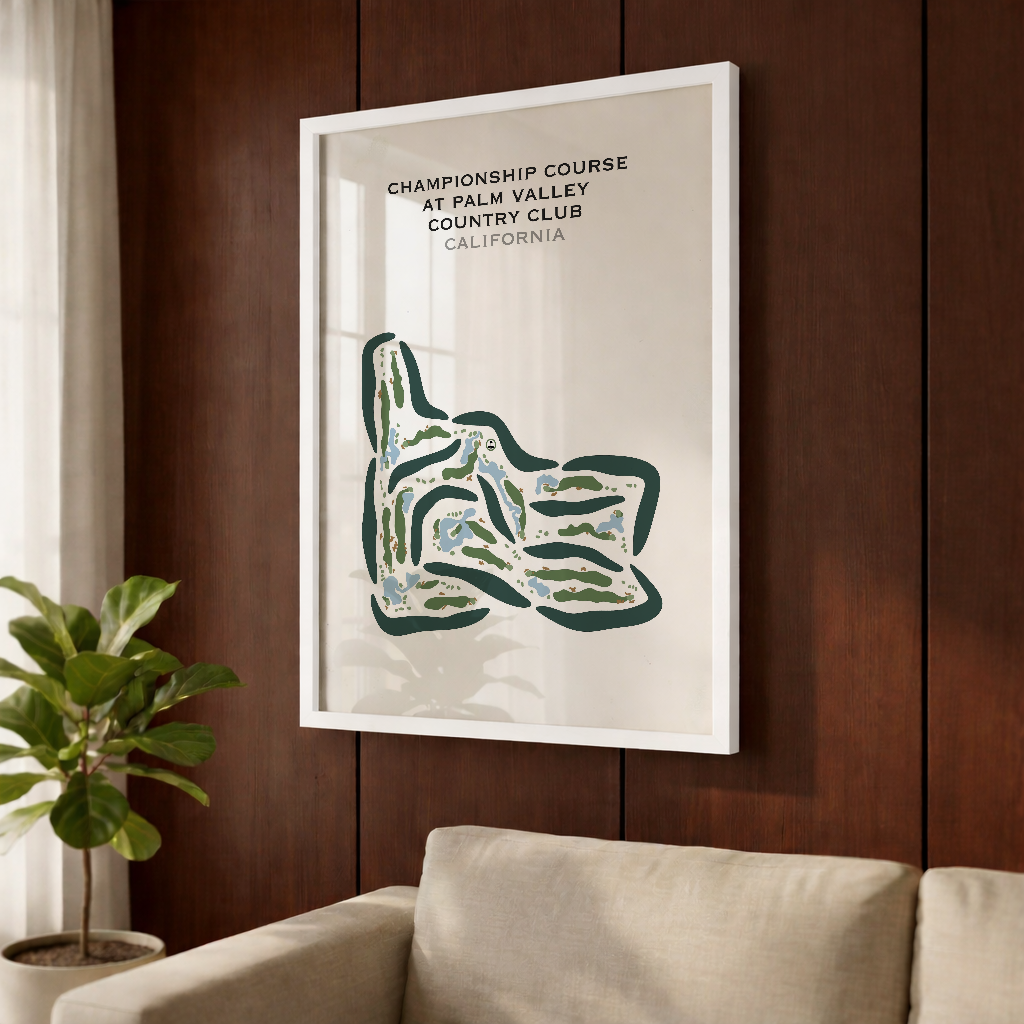 Championship Course at Palm Valley Country Club, California - Printed Golf Courses