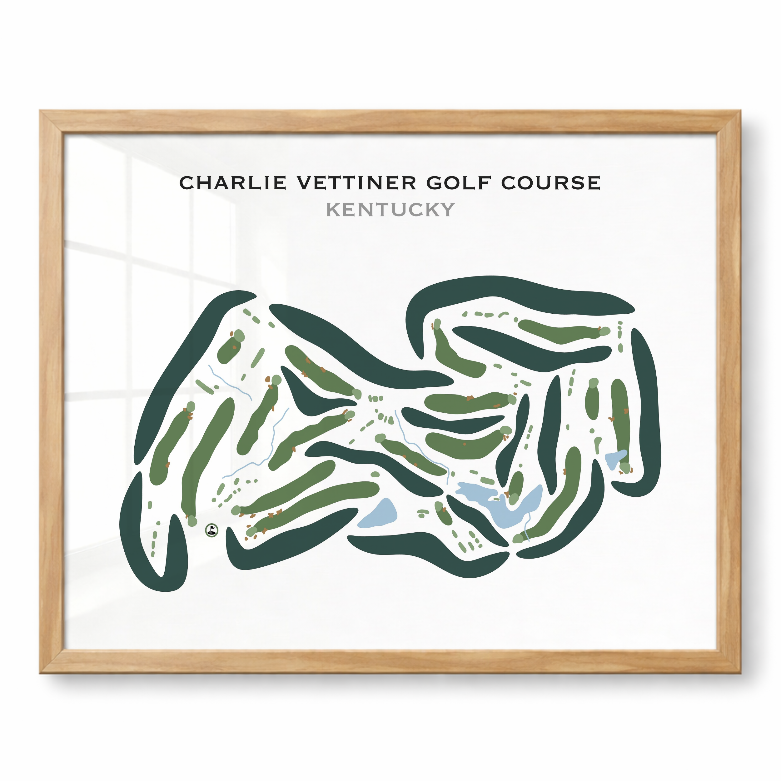 Charlie Vettiner Golf Course, Kentucky - Printed Golf Courses