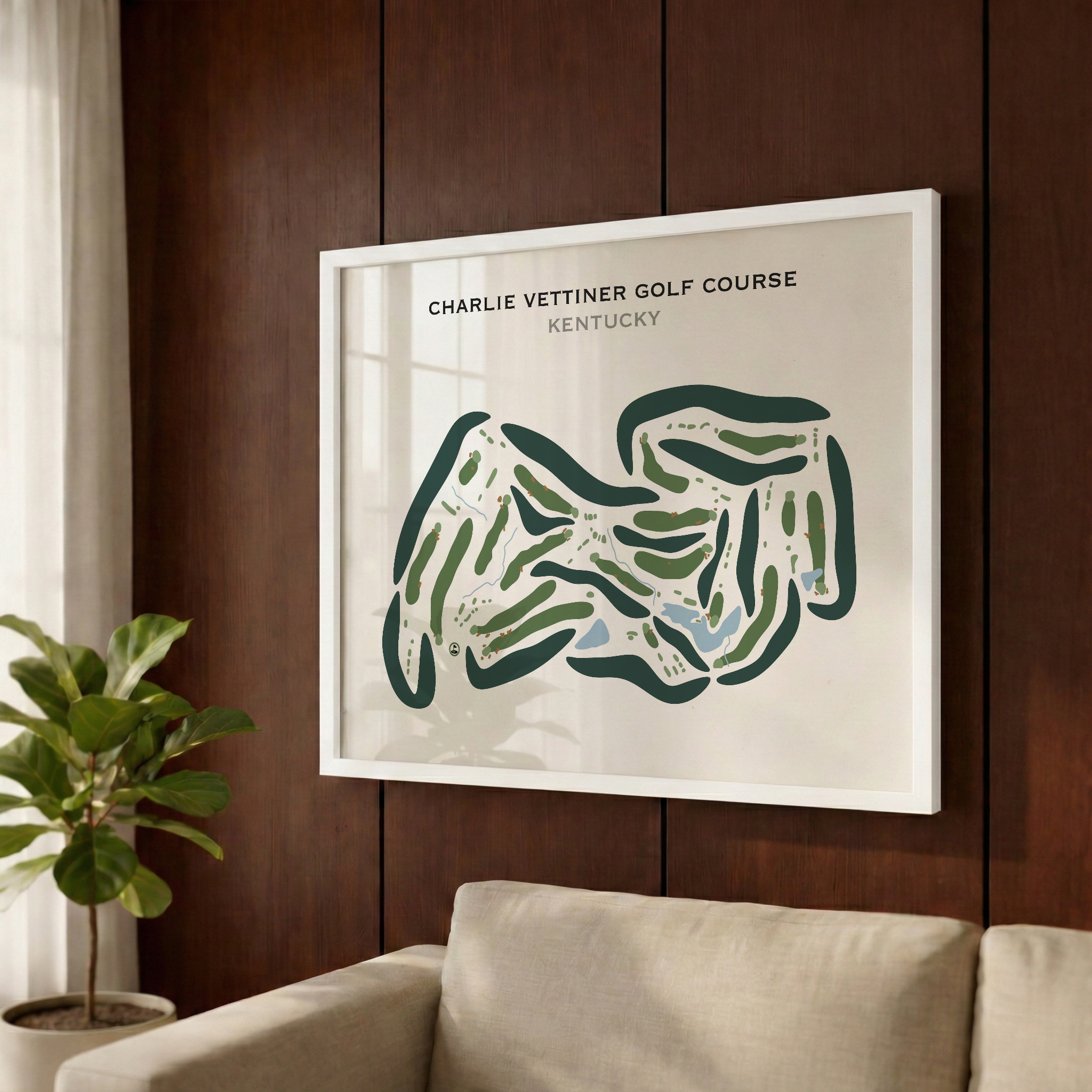 Charlie Vettiner Golf Course, Kentucky - Printed Golf Courses
