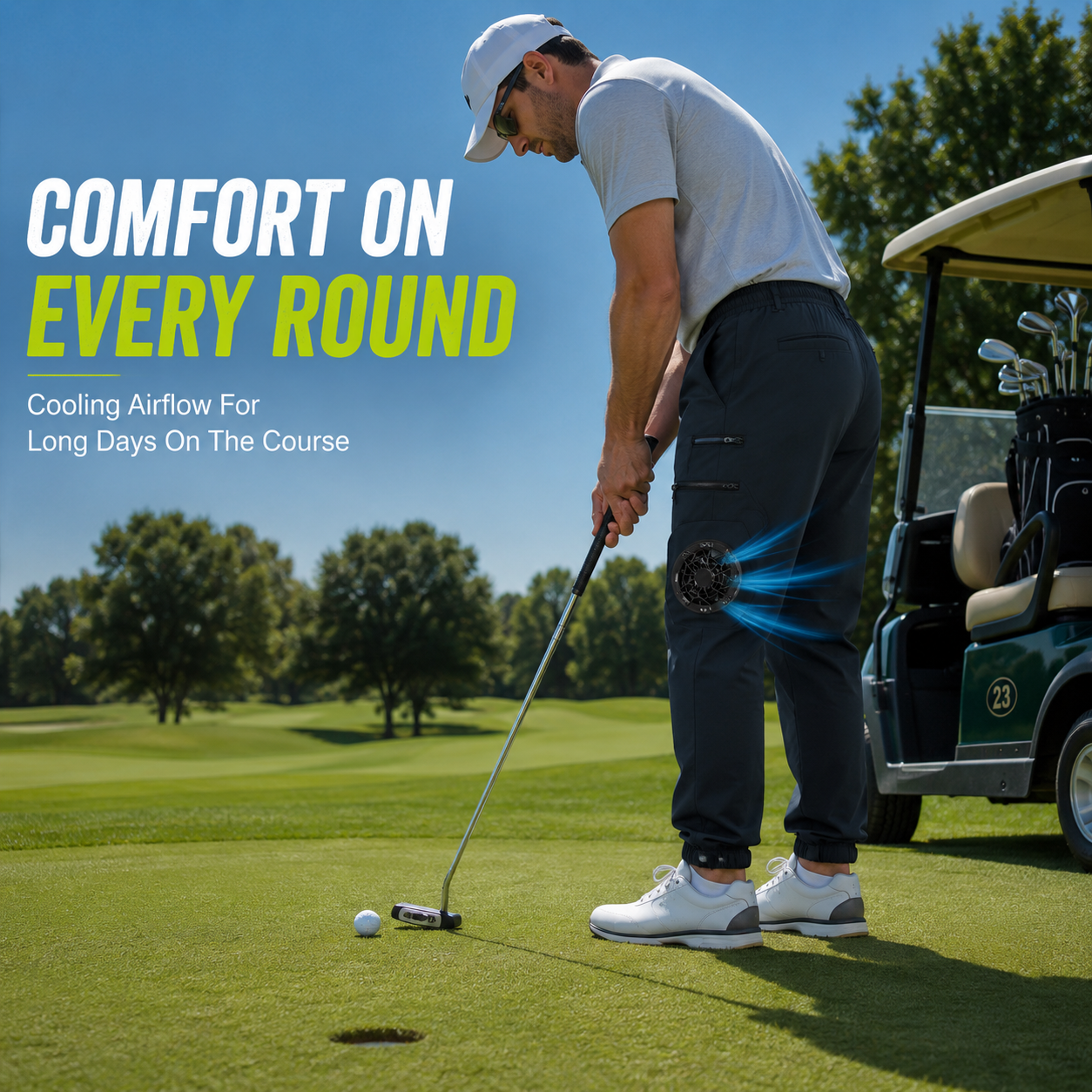 LITEGUEST Fan Cooling Pants | USB Powered Active Cooling for Outdoors