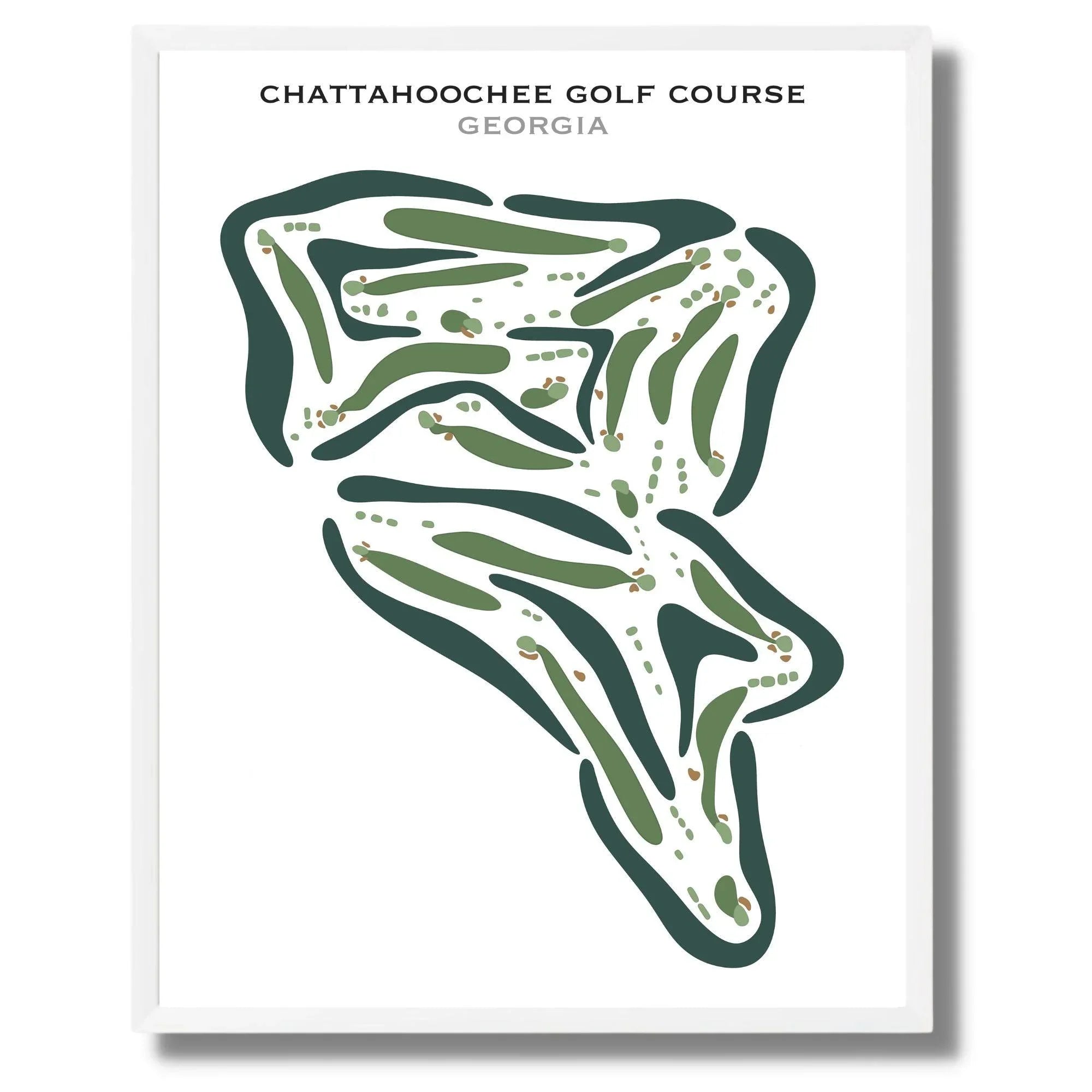 Chattahoochee Golf Course, Georgia - Printed Golf Courses