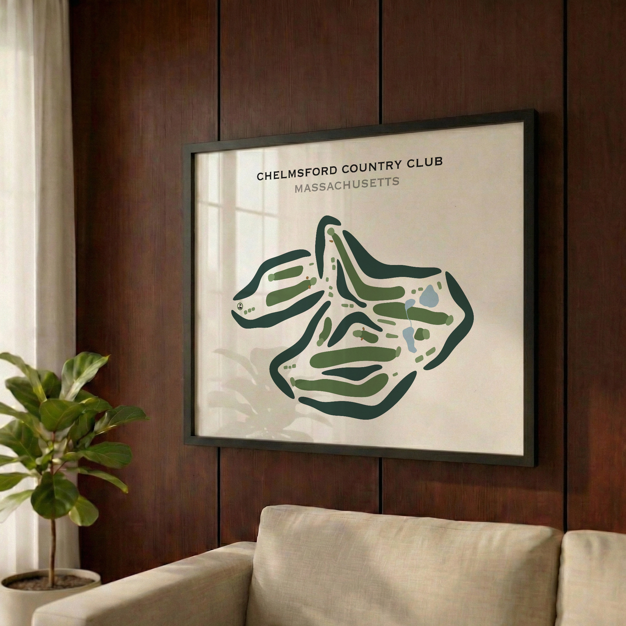 Chelmsford Country Club, Massachusetts - Printed Golf Courses