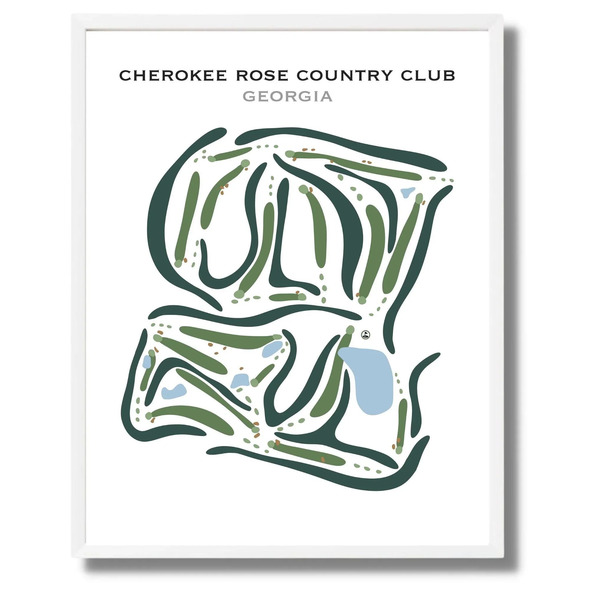 Cherokee Rose Country Club, Georgia - Printed Golf Courses