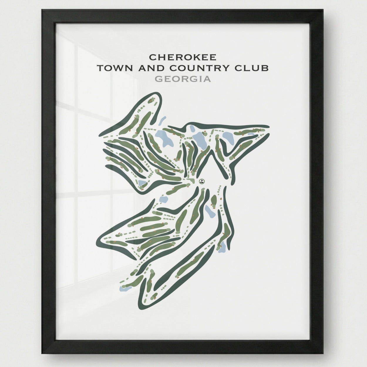 Cherokee Town & Country Club, Georgia - Printed Golf Courses