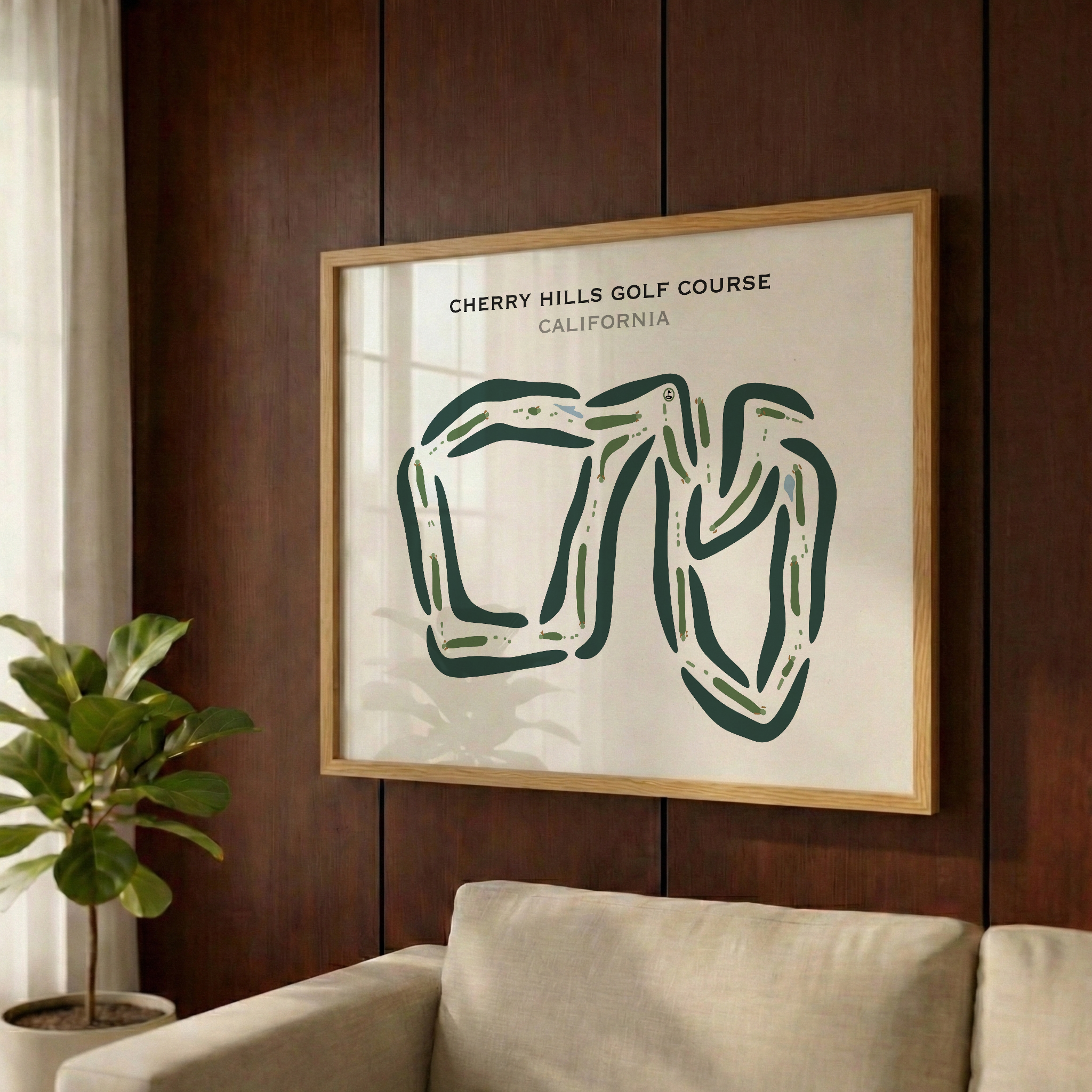 Cherry Hills Golf Course, California - Printed Golf Courses