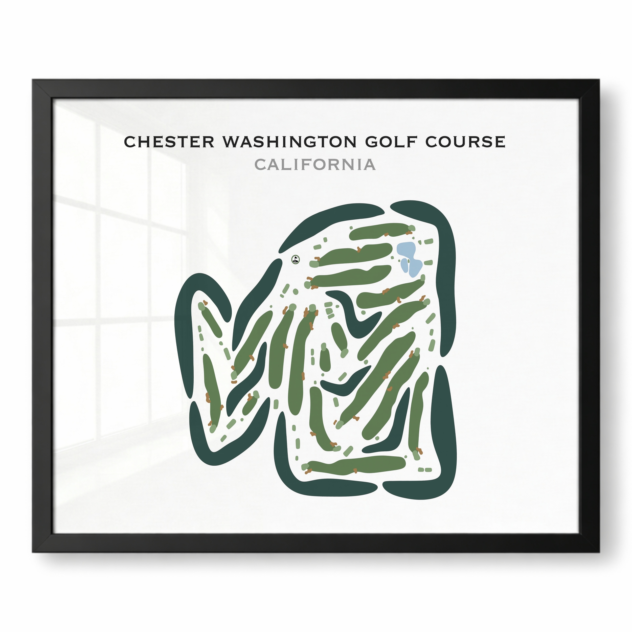 Chester Washington Golf Course, California - Printed Golf Courses