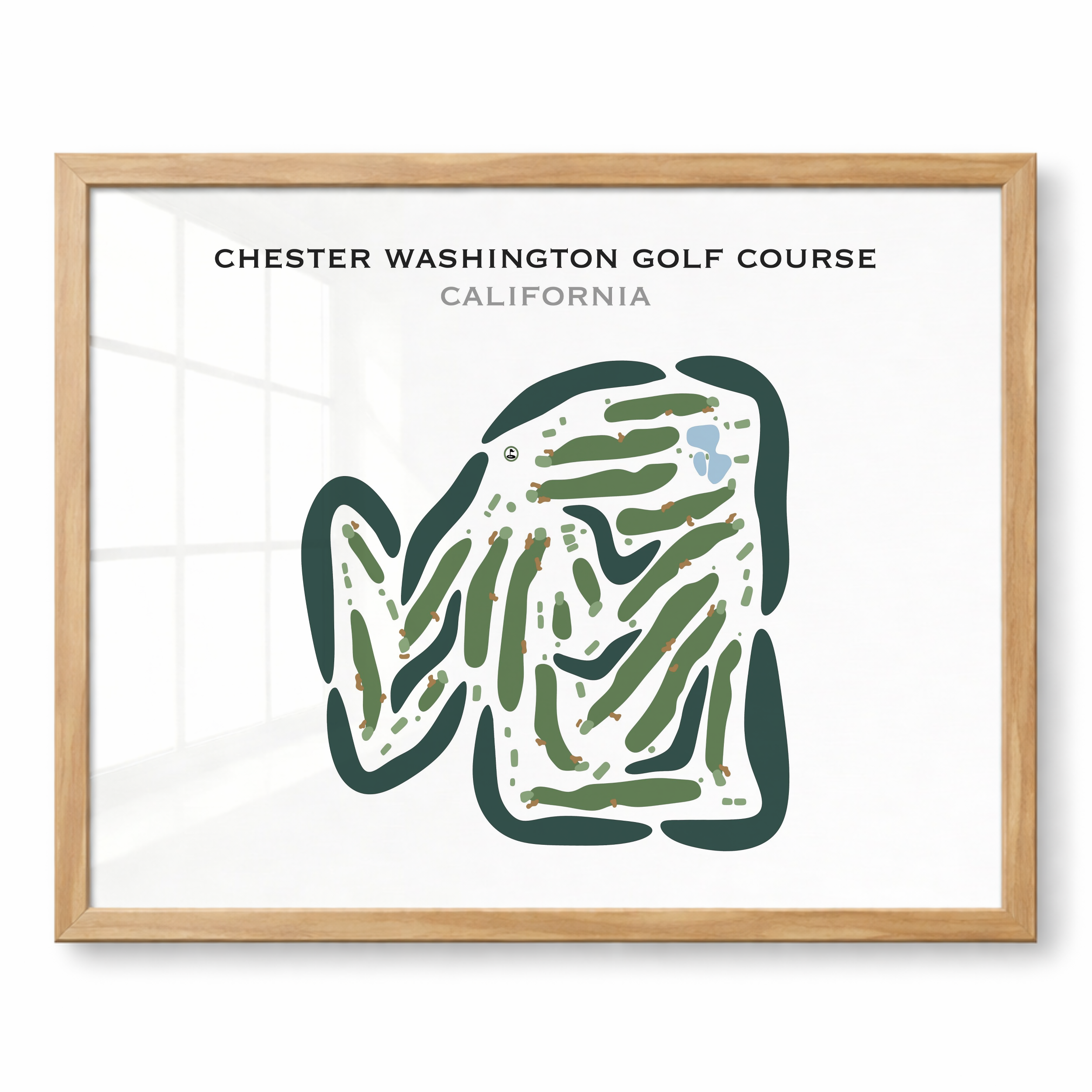 Chester Washington Golf Course, California - Printed Golf Courses