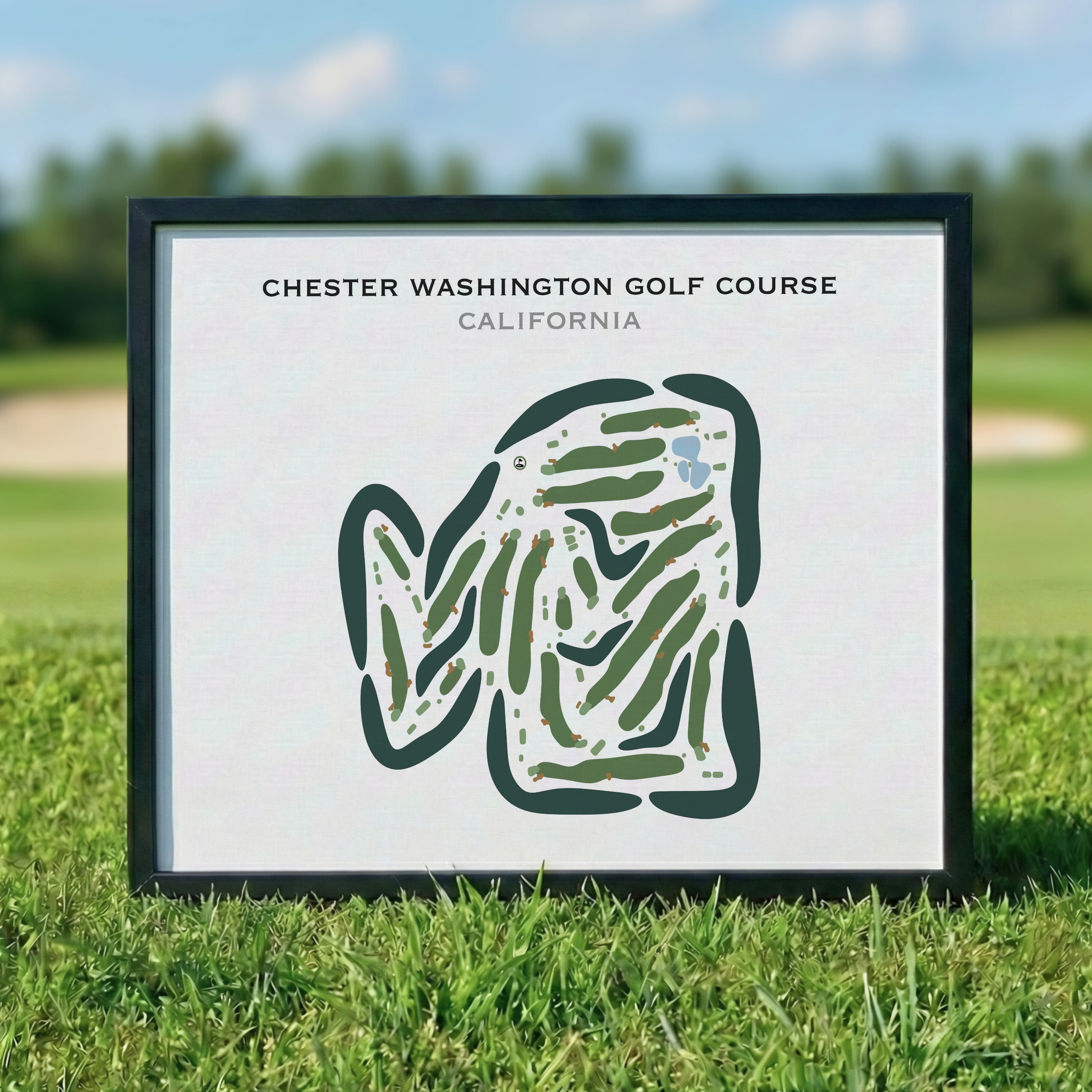 Chester Washington Golf Course, California - Printed Golf Courses