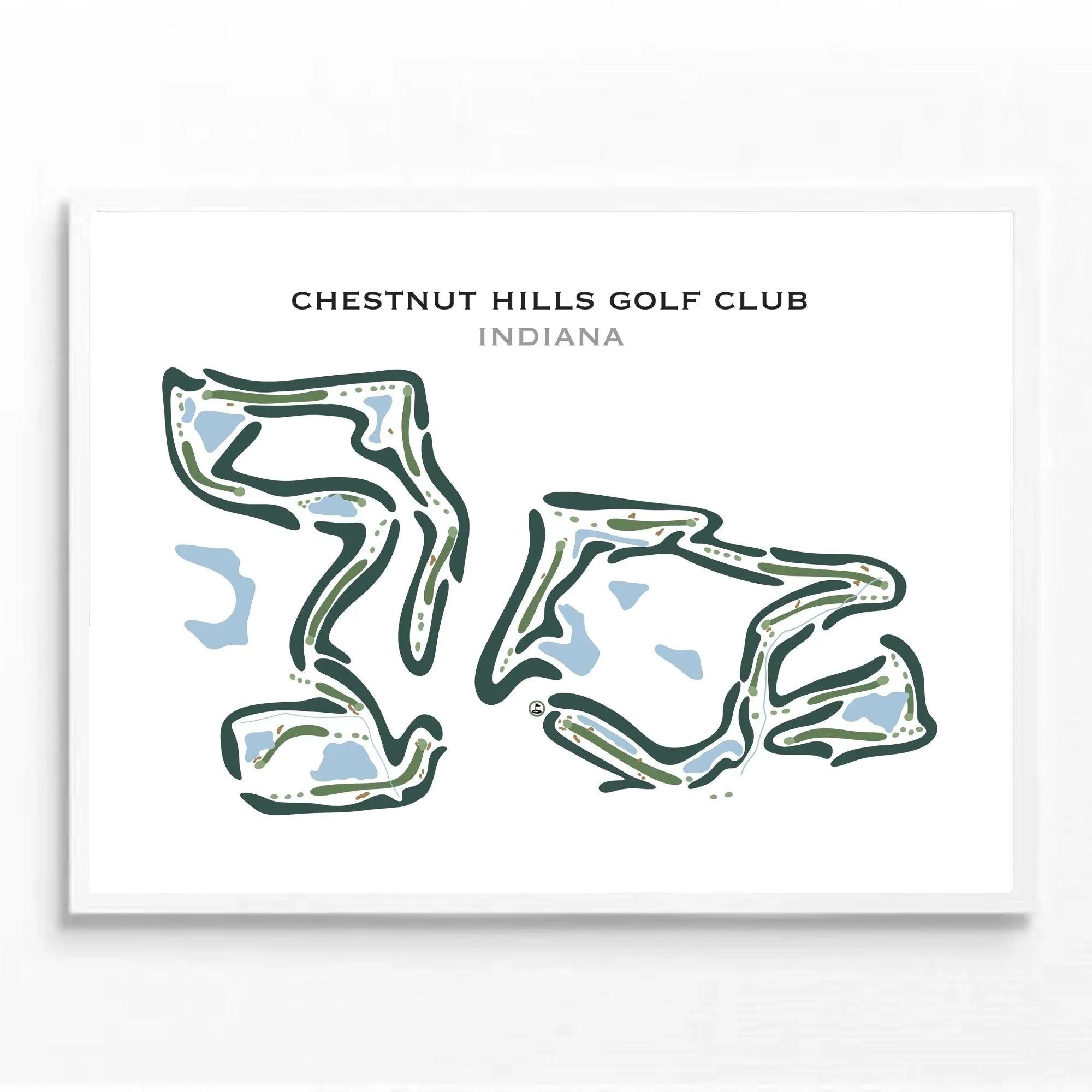Chestnut Hills Golf Club, Indiana - Printed Golf Courses
