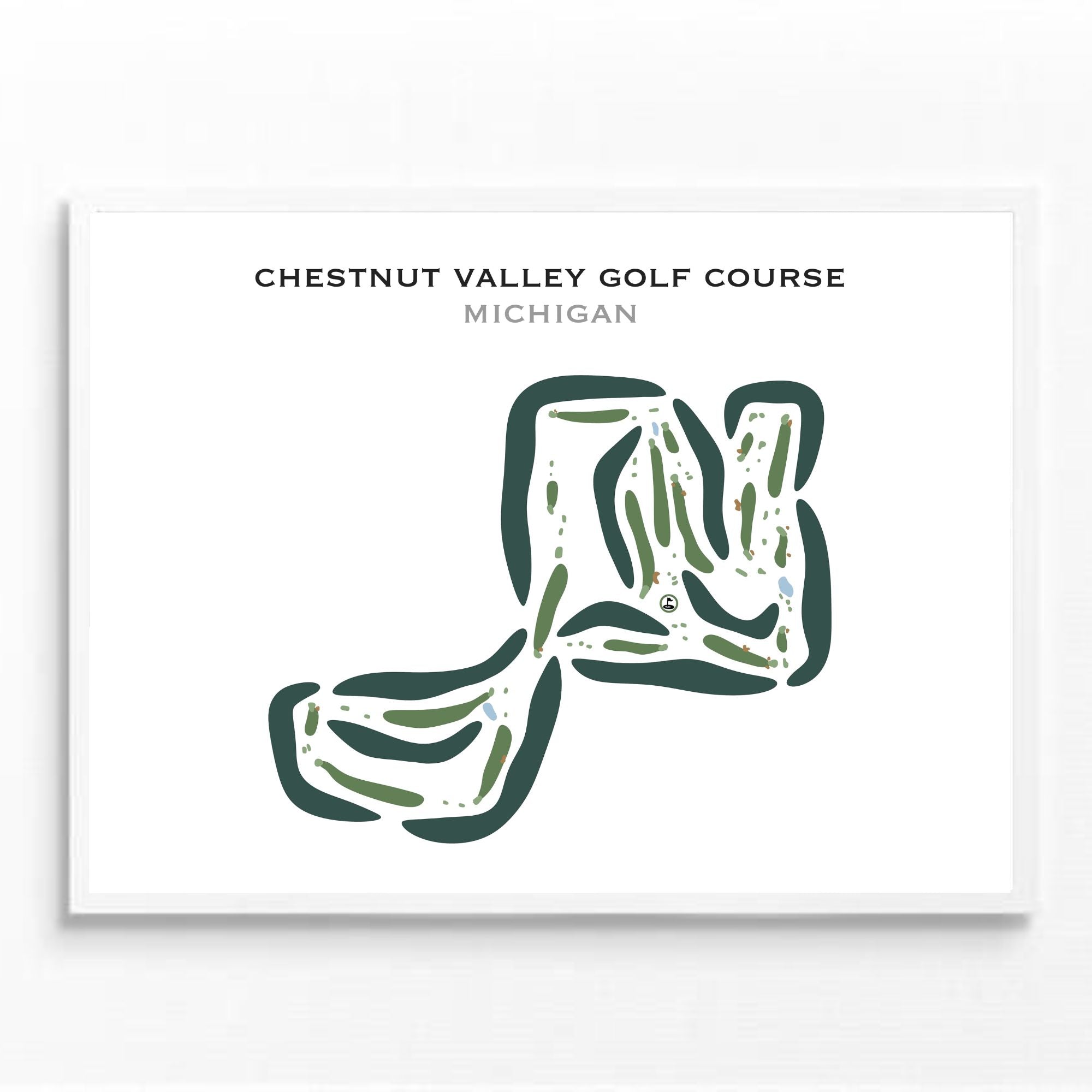 Chestnut Valley Golf Course, Michigan - Printed Golf Courses