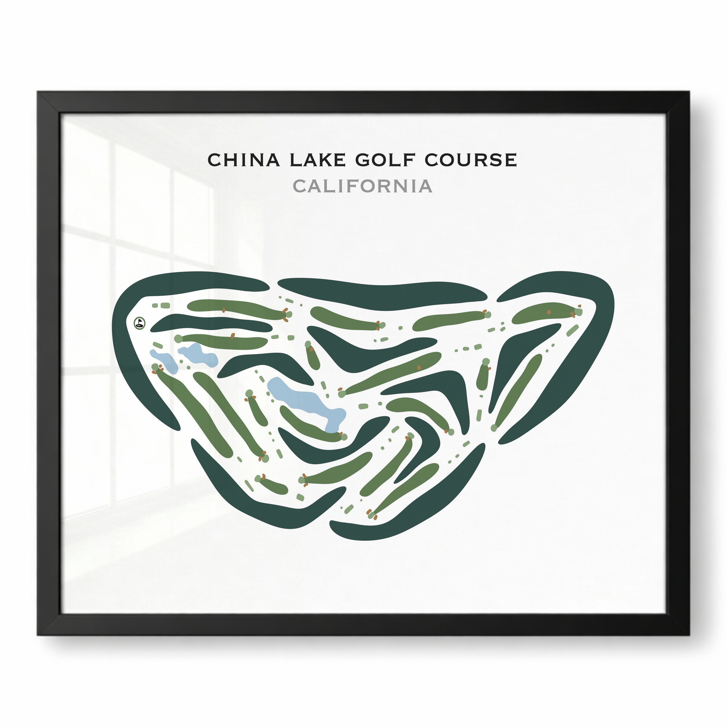 China Lake Golf Course, California - Printed Golf Courses