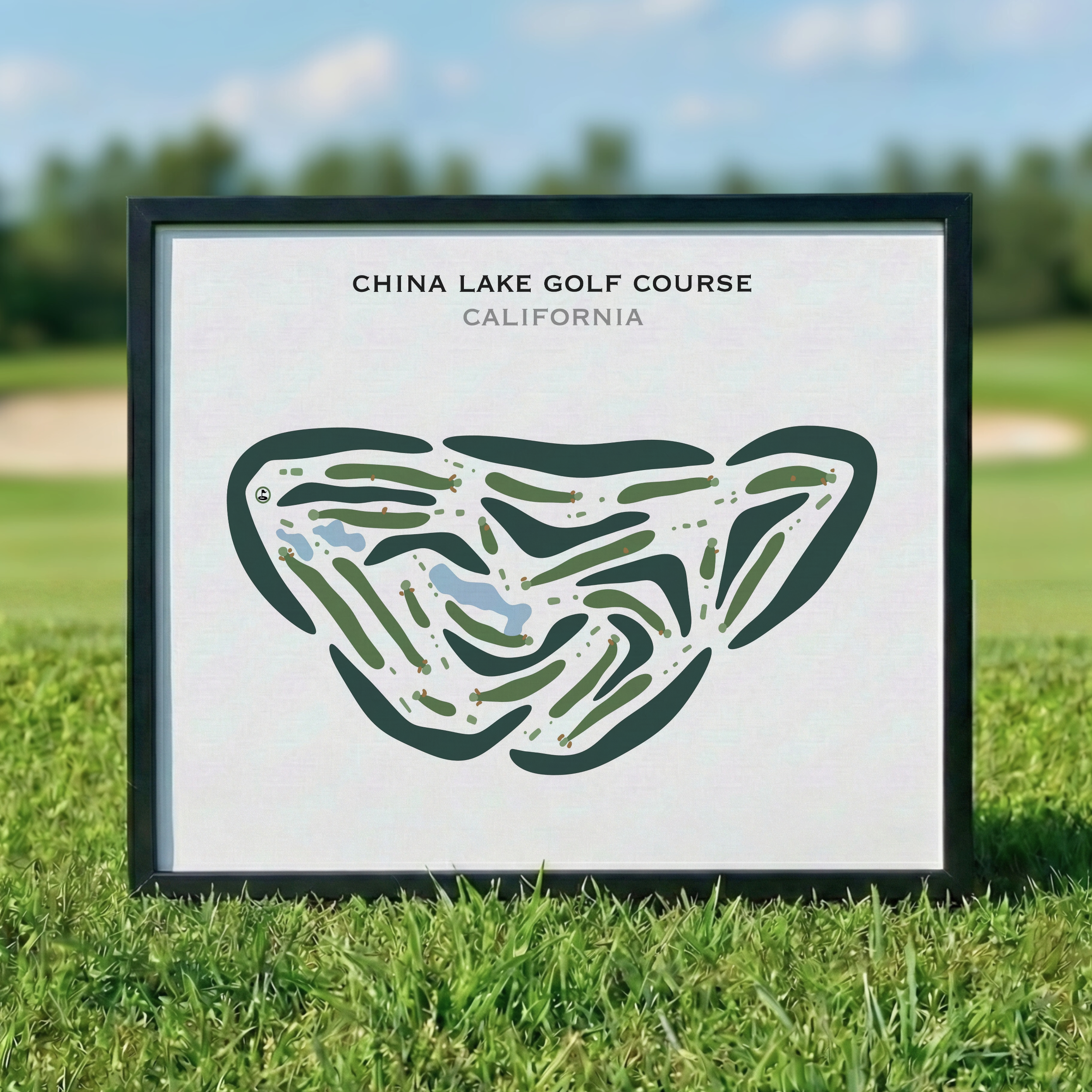 China Lake Golf Course, California - Printed Golf Courses