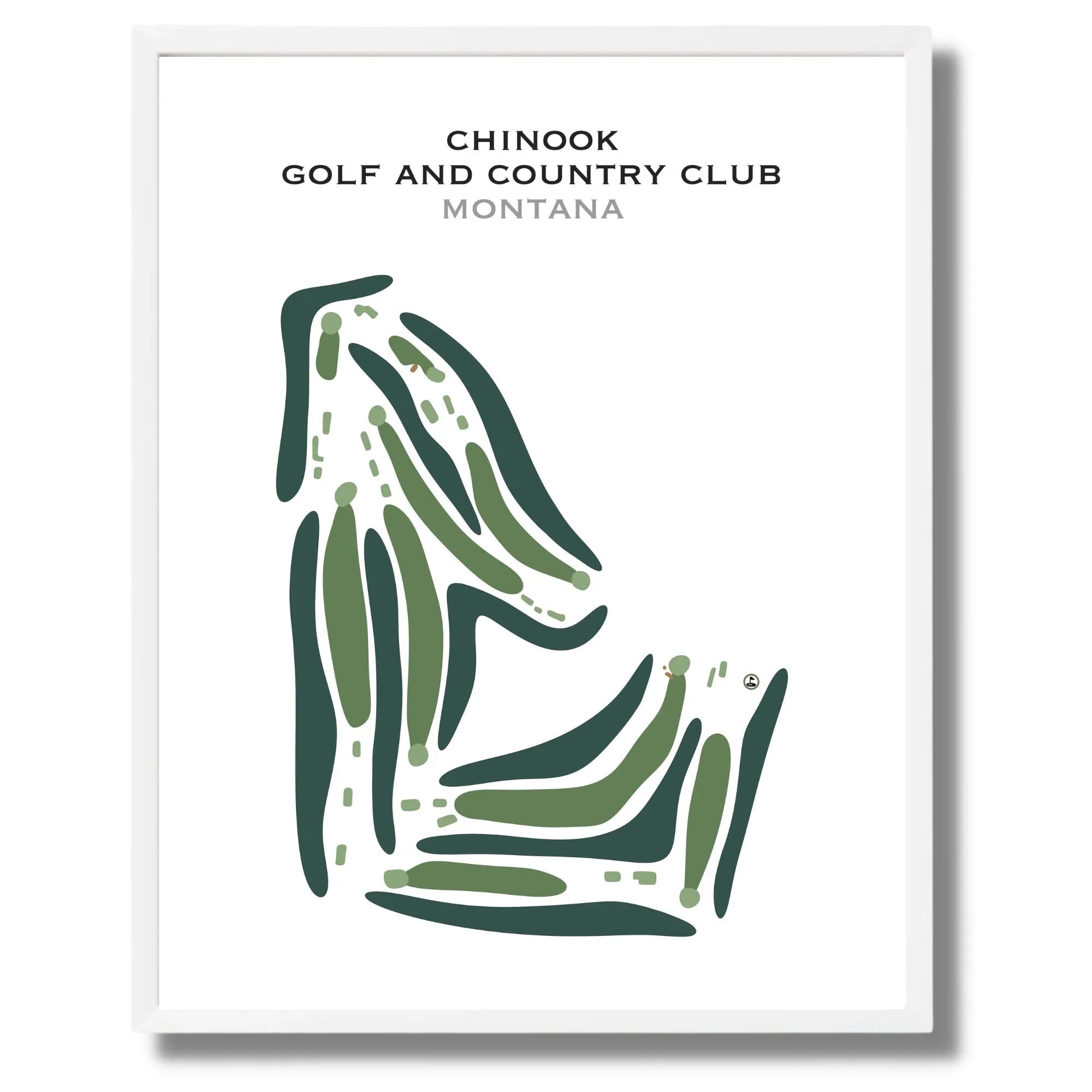 Chinook Golf & Country Club, Montana - Printed Golf Course