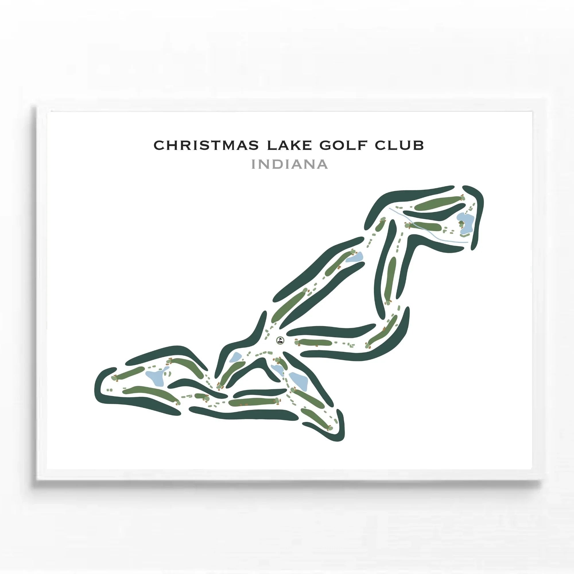Christmas Lake Golf Club, Indiana - Printed Golf Course