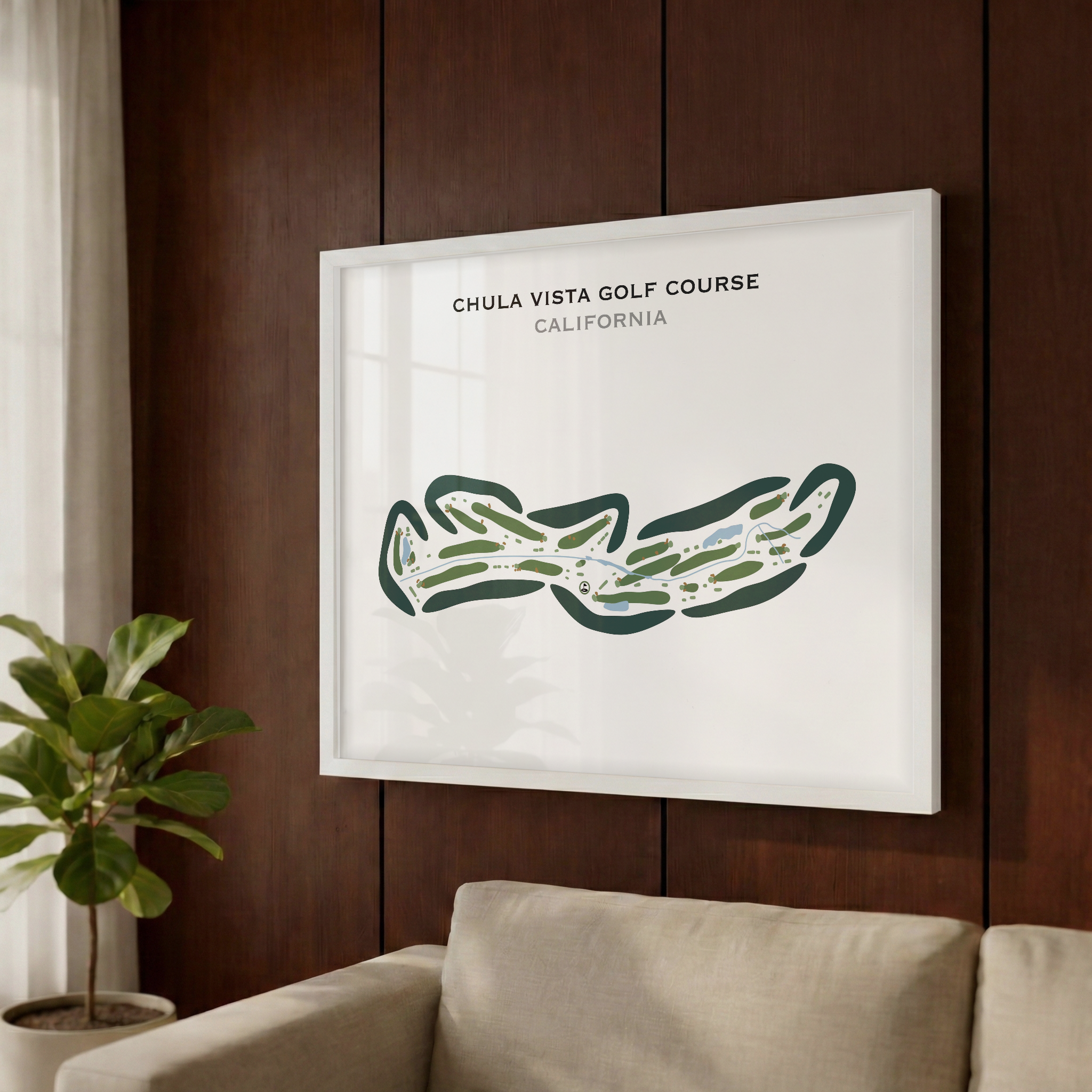 Chula Vista Golf Course, California - Printed Golf Courses