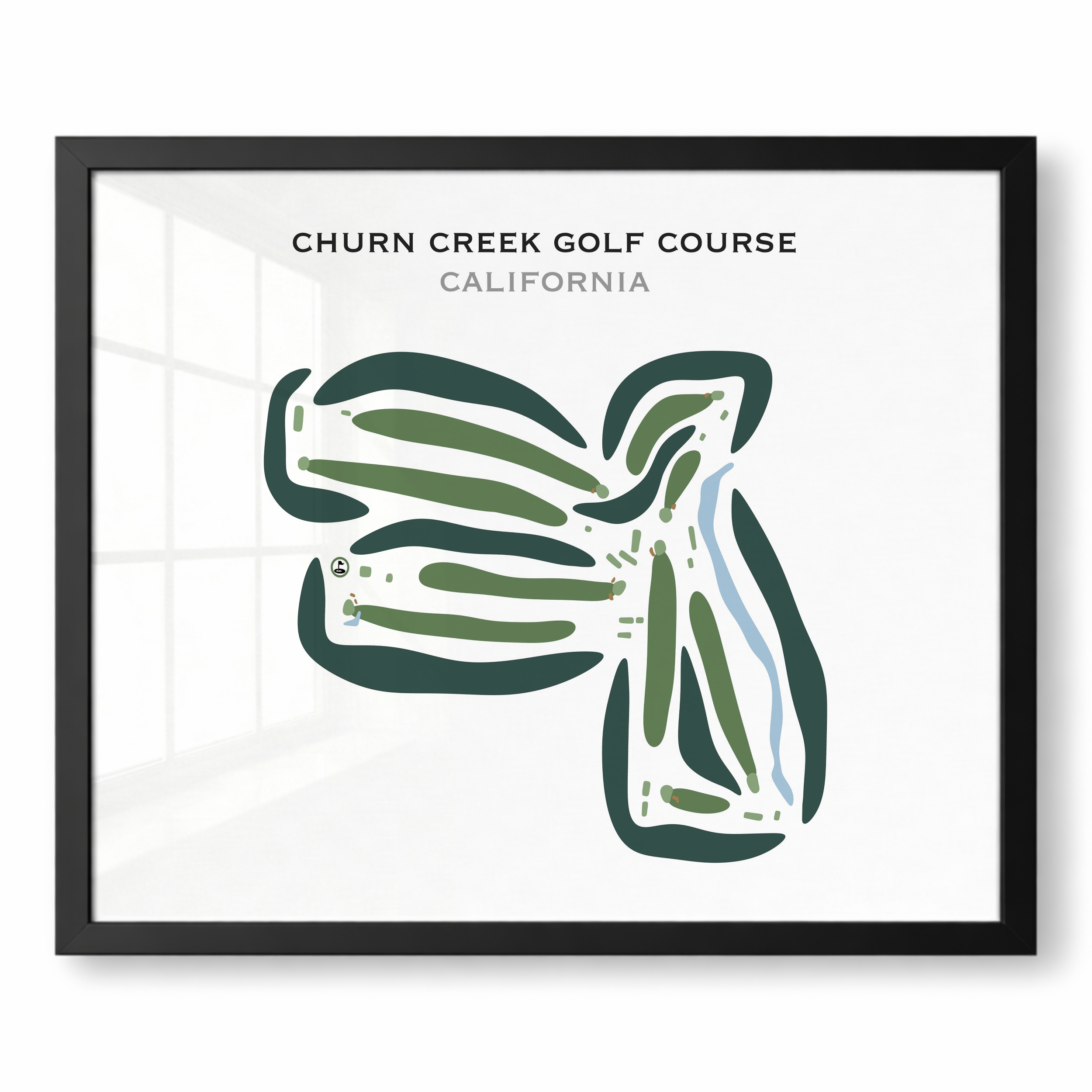 Churn Creek Golf Course, California - Printed Golf Courses