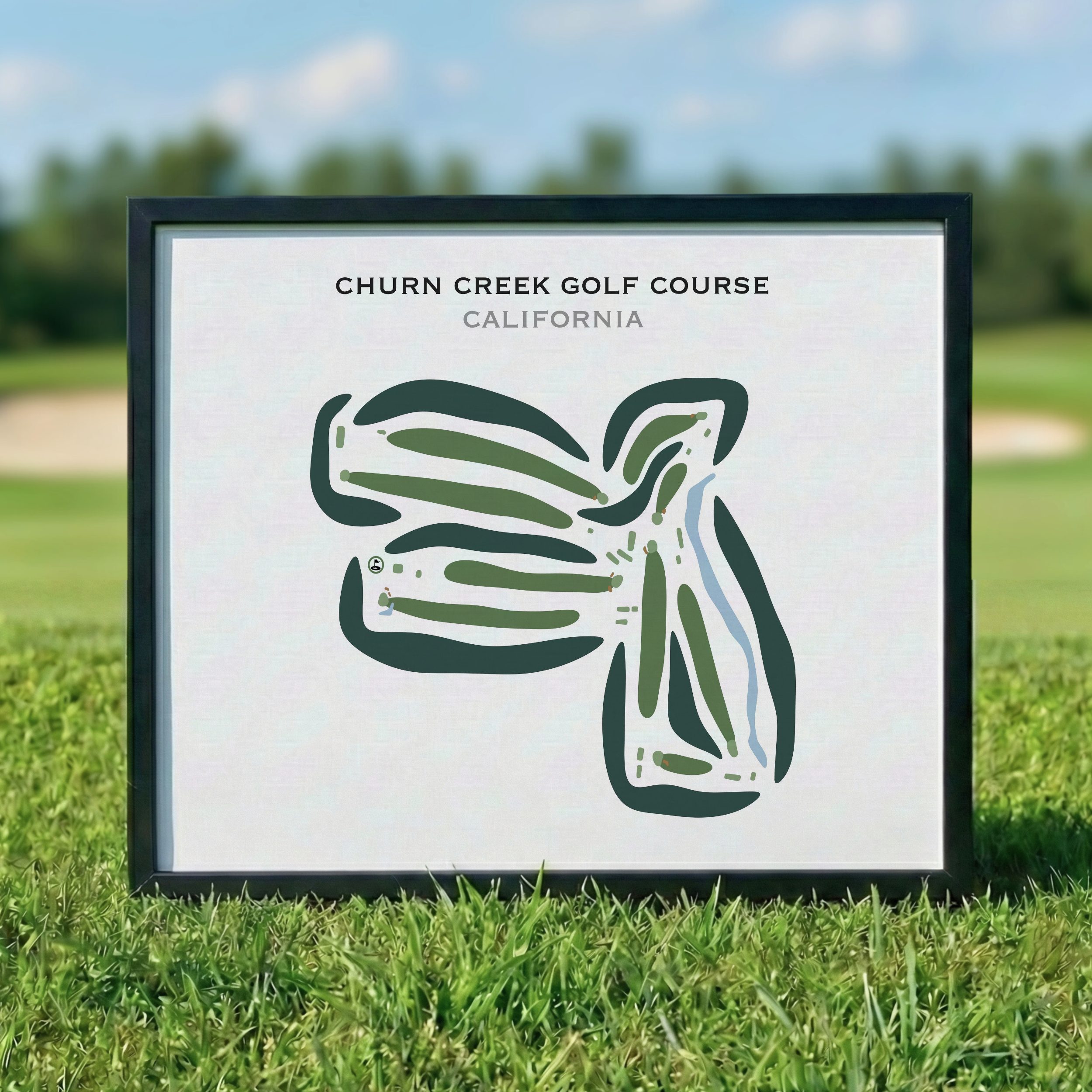 Churn Creek Golf Course, California - Printed Golf Courses