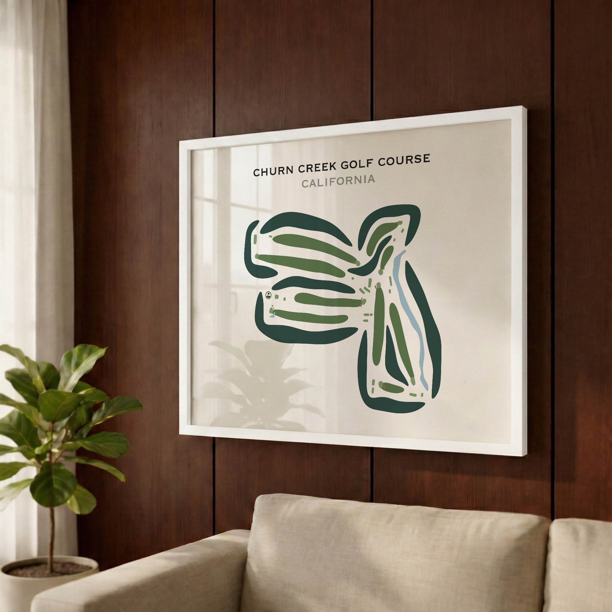 Churn Creek Golf Course, California - Printed Golf Courses