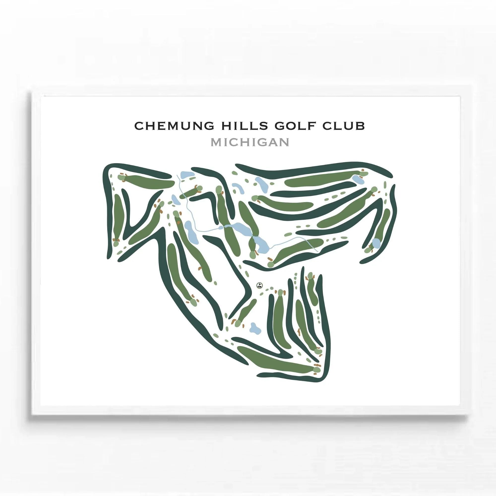 Chemung Hills Golf Club, Michigan - Printed Golf Courses