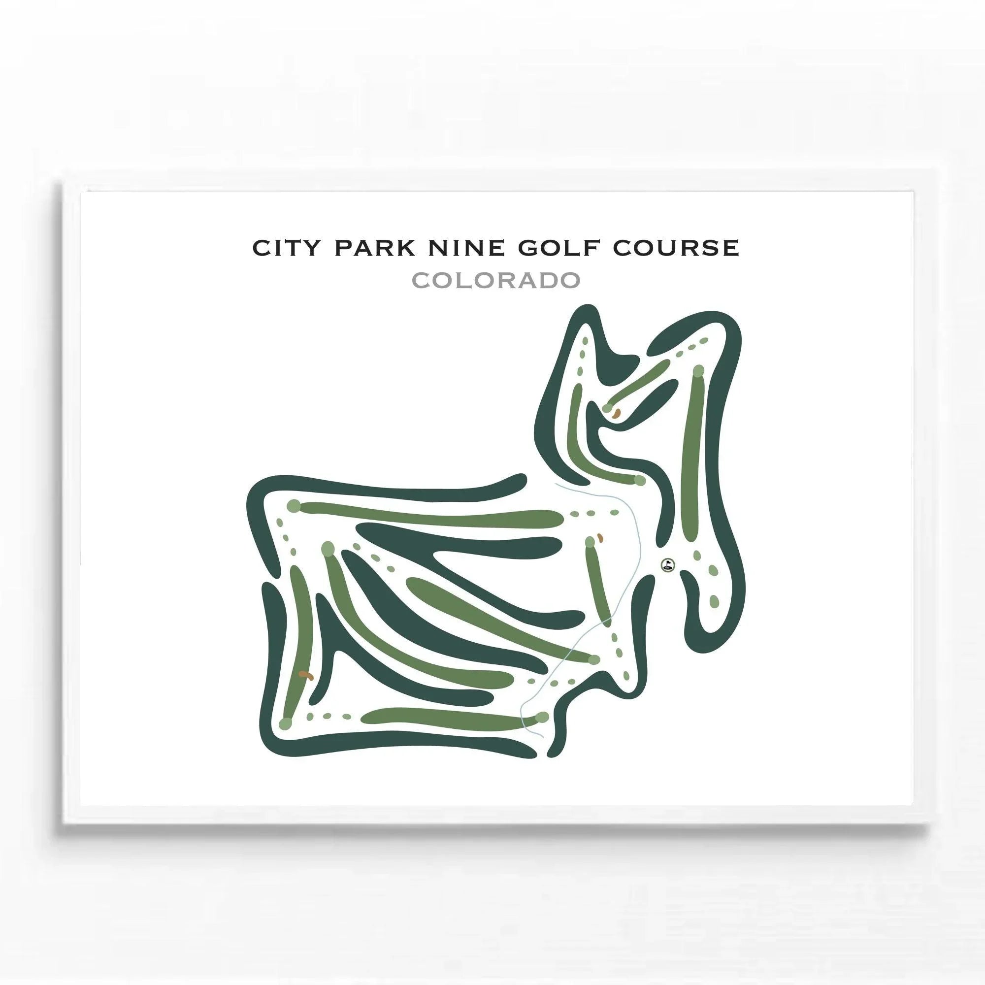 City Park Nine Golf Course, Colorado - Printed Golf Courses