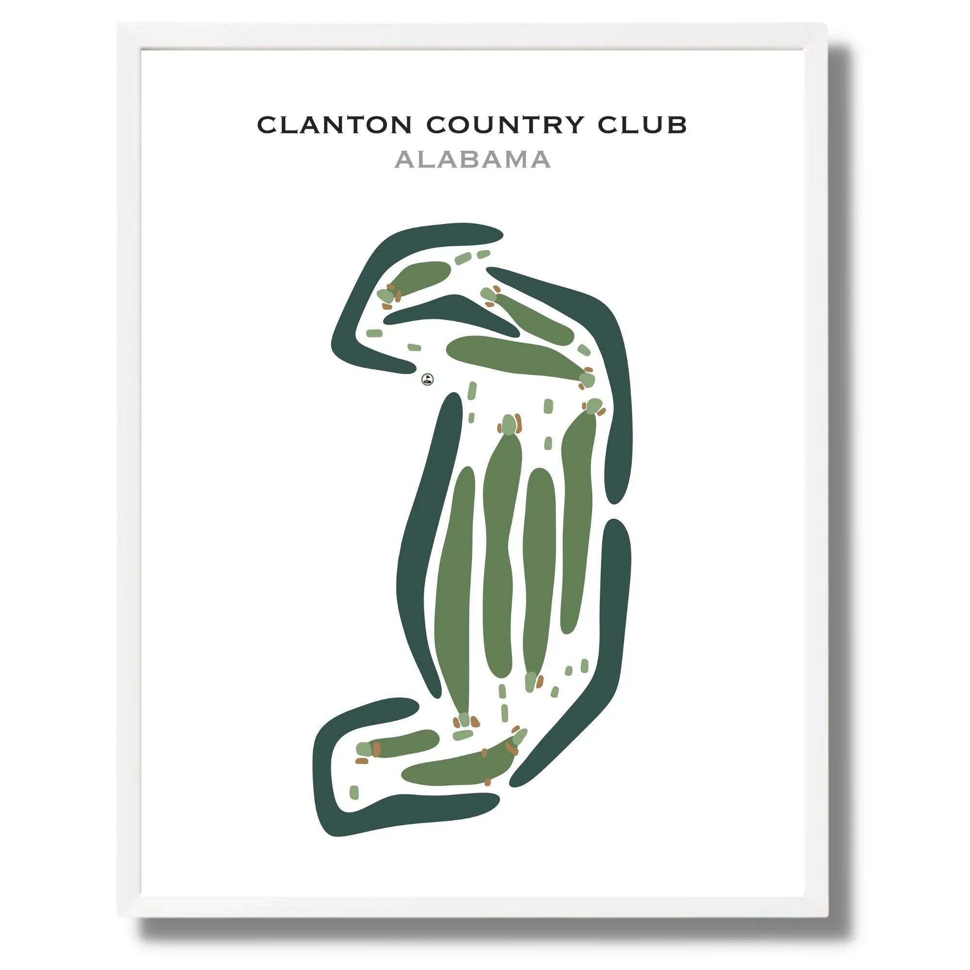 Clanton Country Club, Alabama - Printed Golf Courses