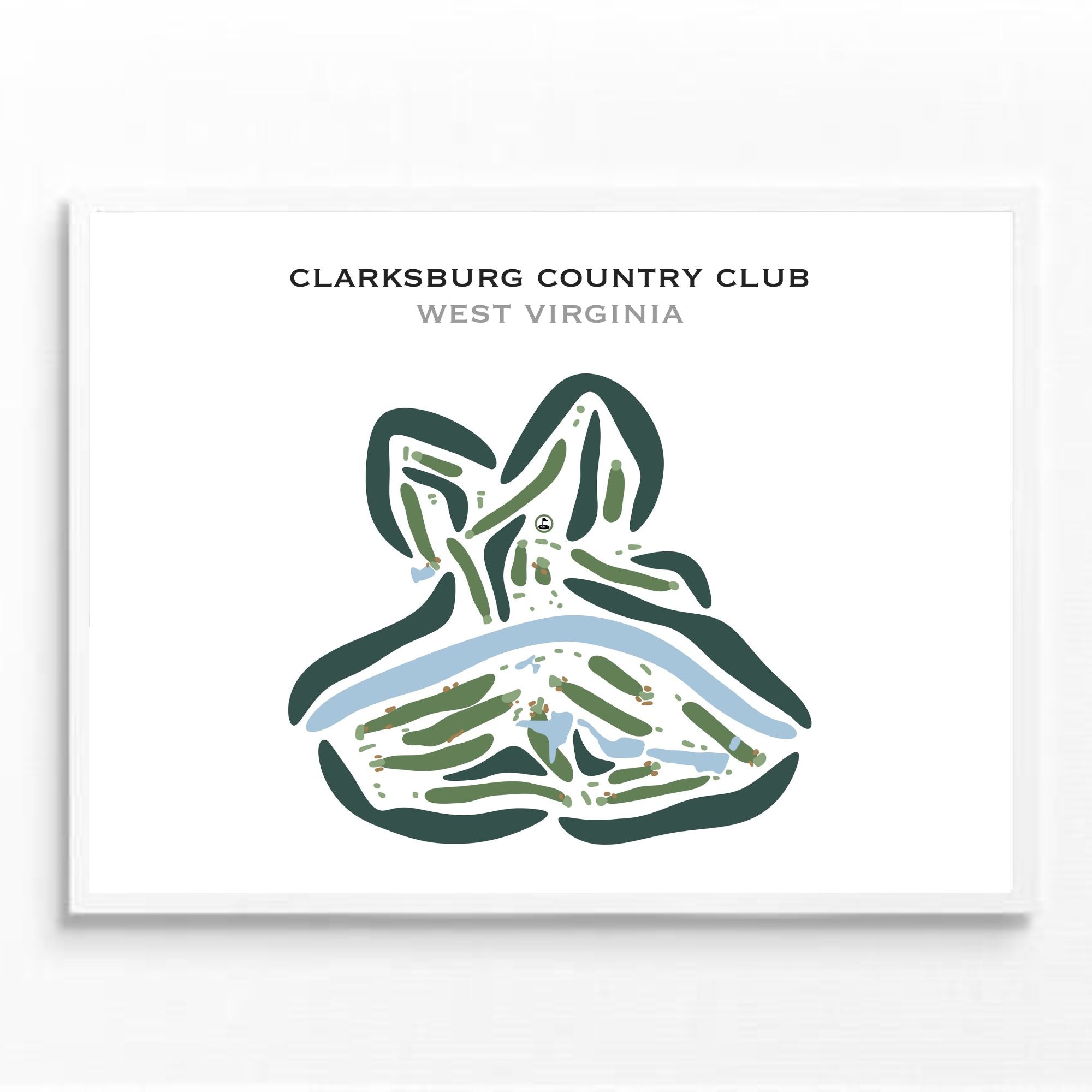 Clarksburg Country Club, West Virginia - Printed Golf Courses