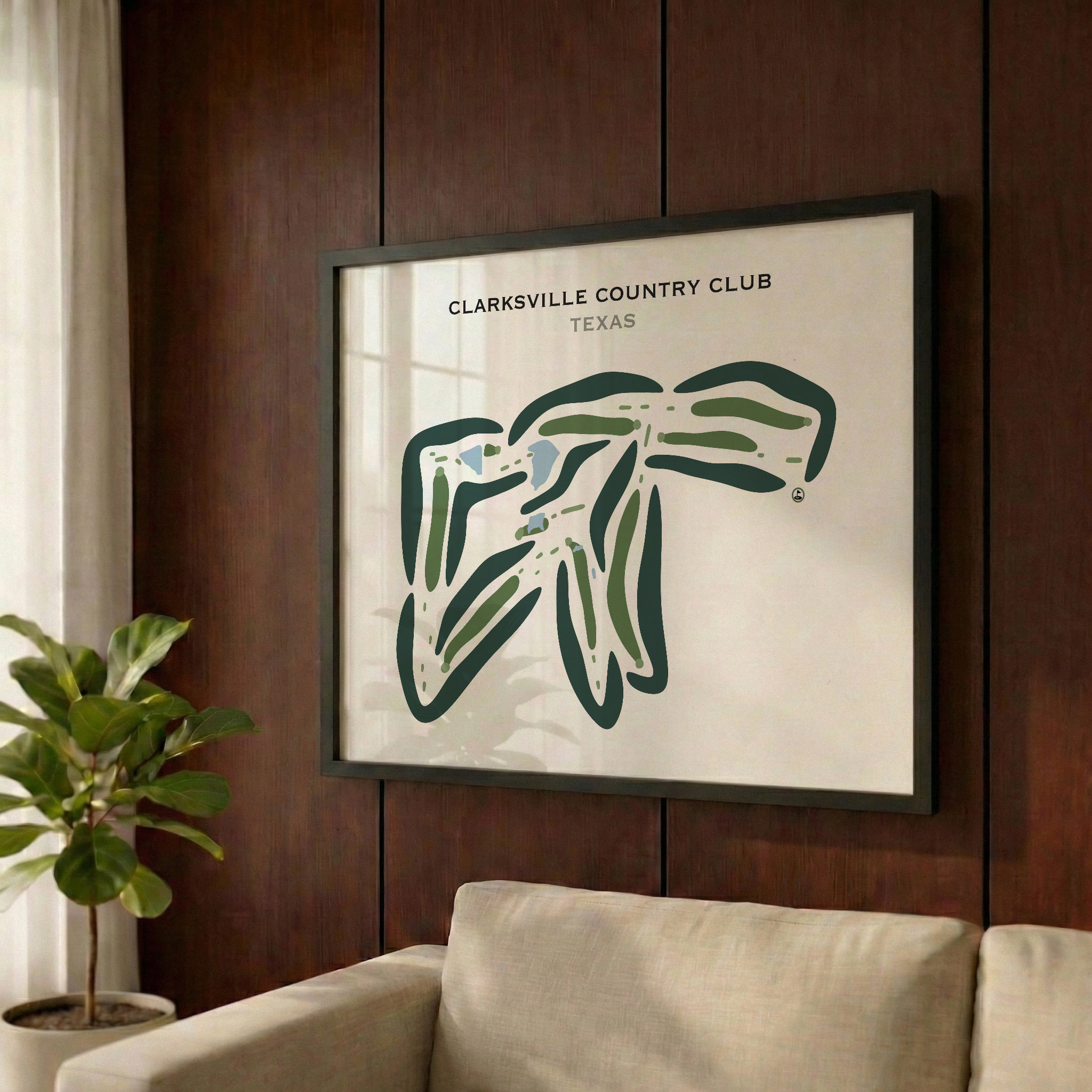 Clarksville Country Club, Texas - Printed Golf Courses