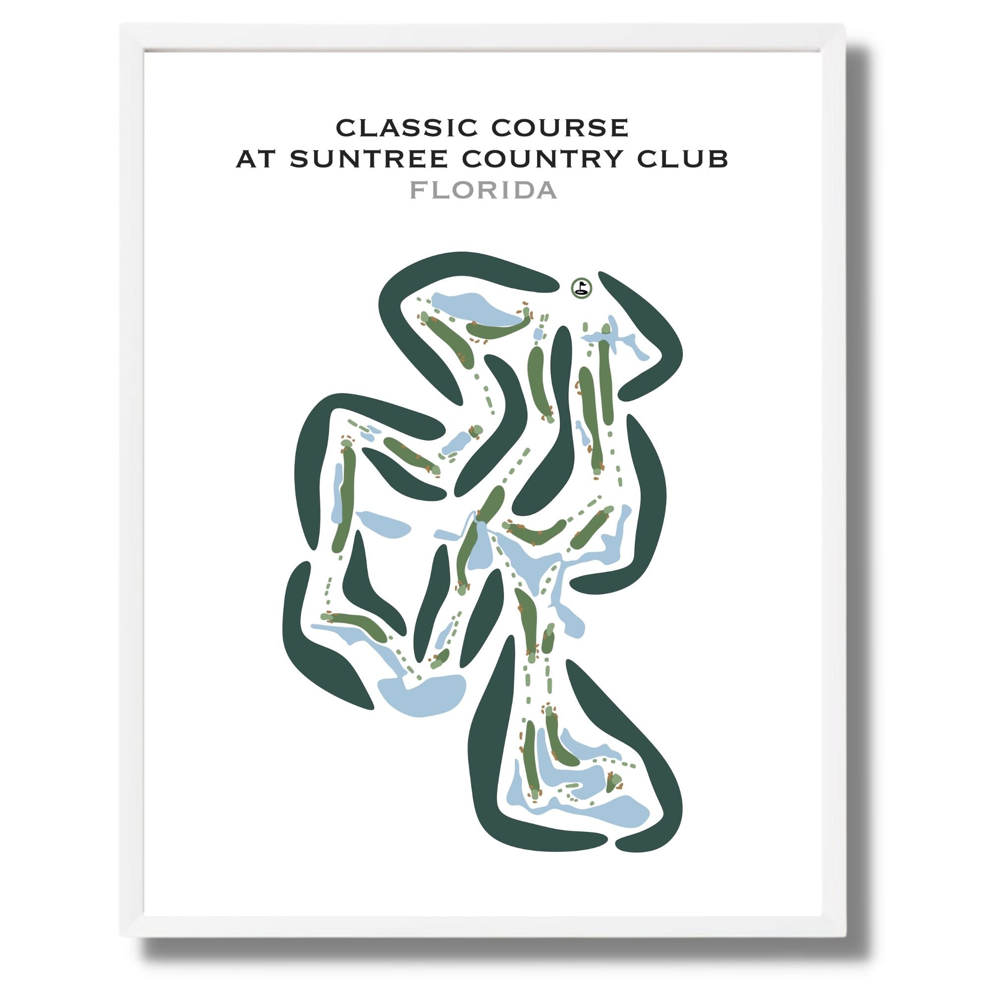 Classic Course at Suntree Country Club, Florida - Printed Golf Courses
