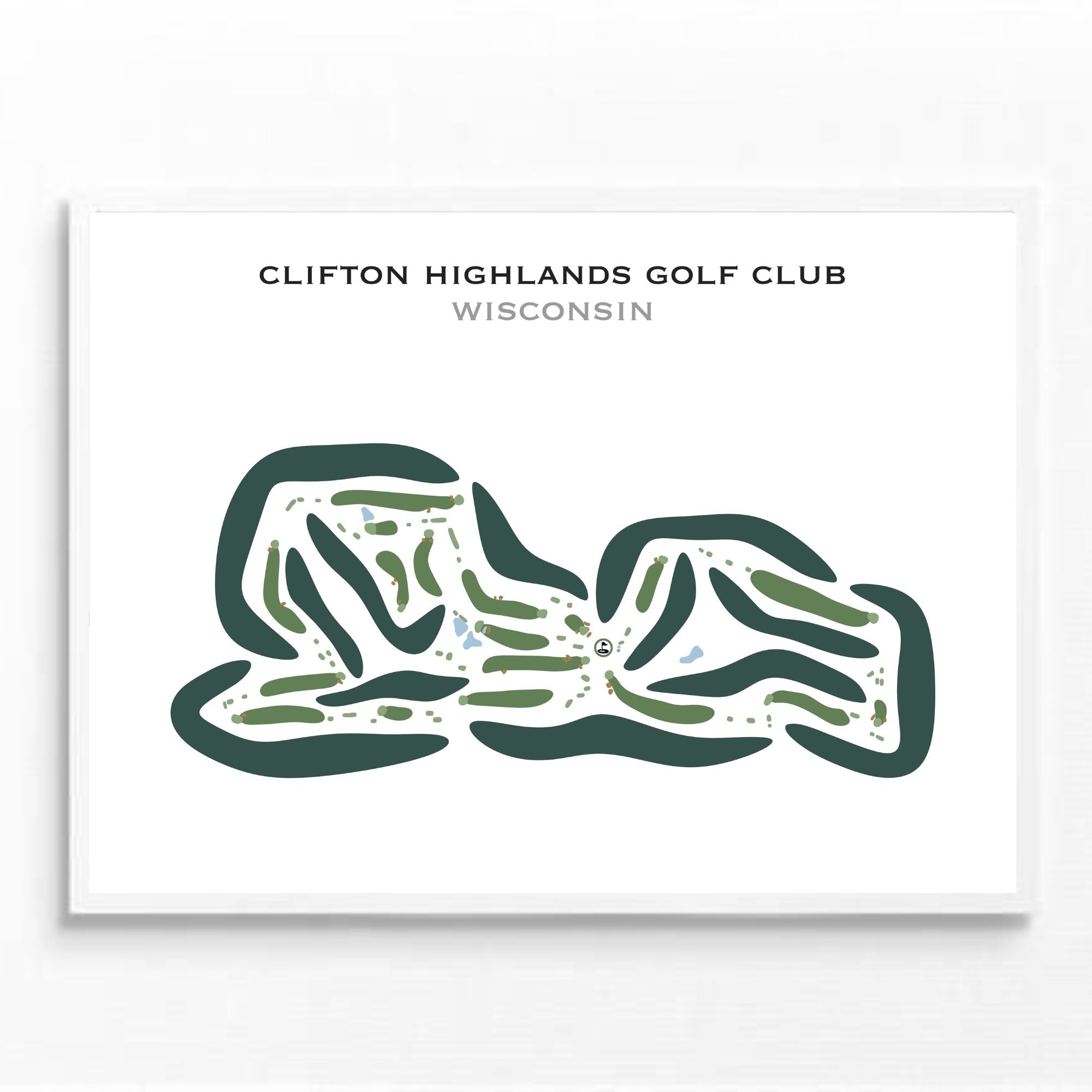 Clifton Highlands Golf Club, Wisconsin - Printed Golf Courses