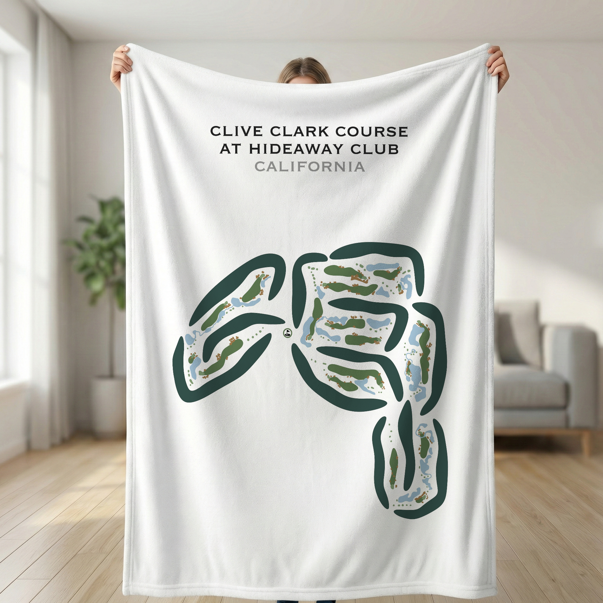 Clive Clark Course at Hideaway Club, California - Printed Golf Courses