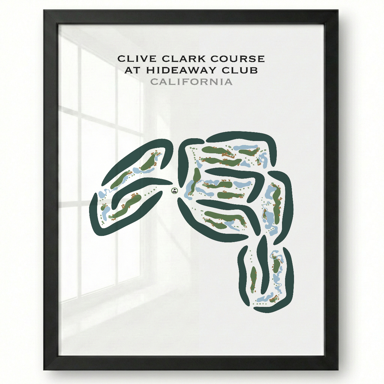 Clive Clark Course at Hideaway Club, California - Printed Golf Courses