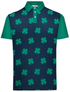 Four-Leaf Clover (Navy/Green) Mens Golf Polo Shirt by ReadyGOLF