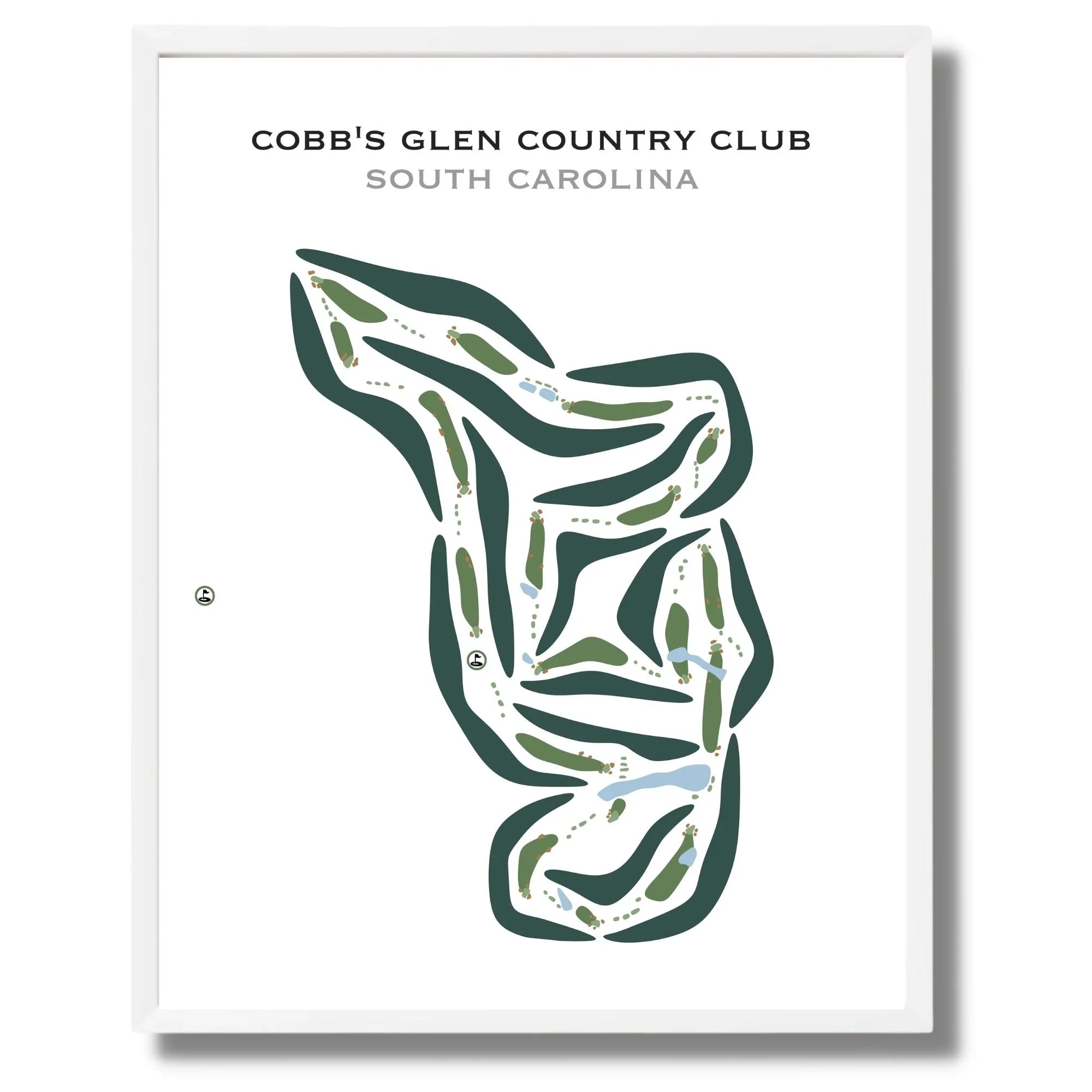 Cobbs Glen Country Club, South Carolina - Printed Golf Courses