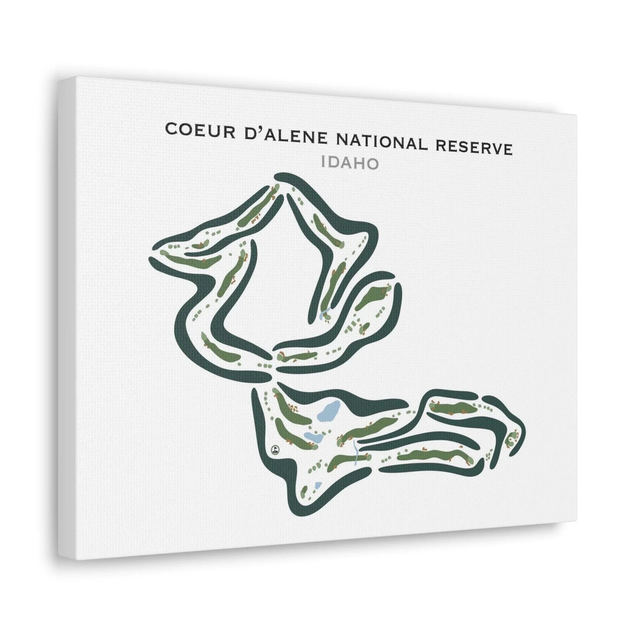 Coeur d'Alene National Reserve, Idaho - Printed Golf Courses