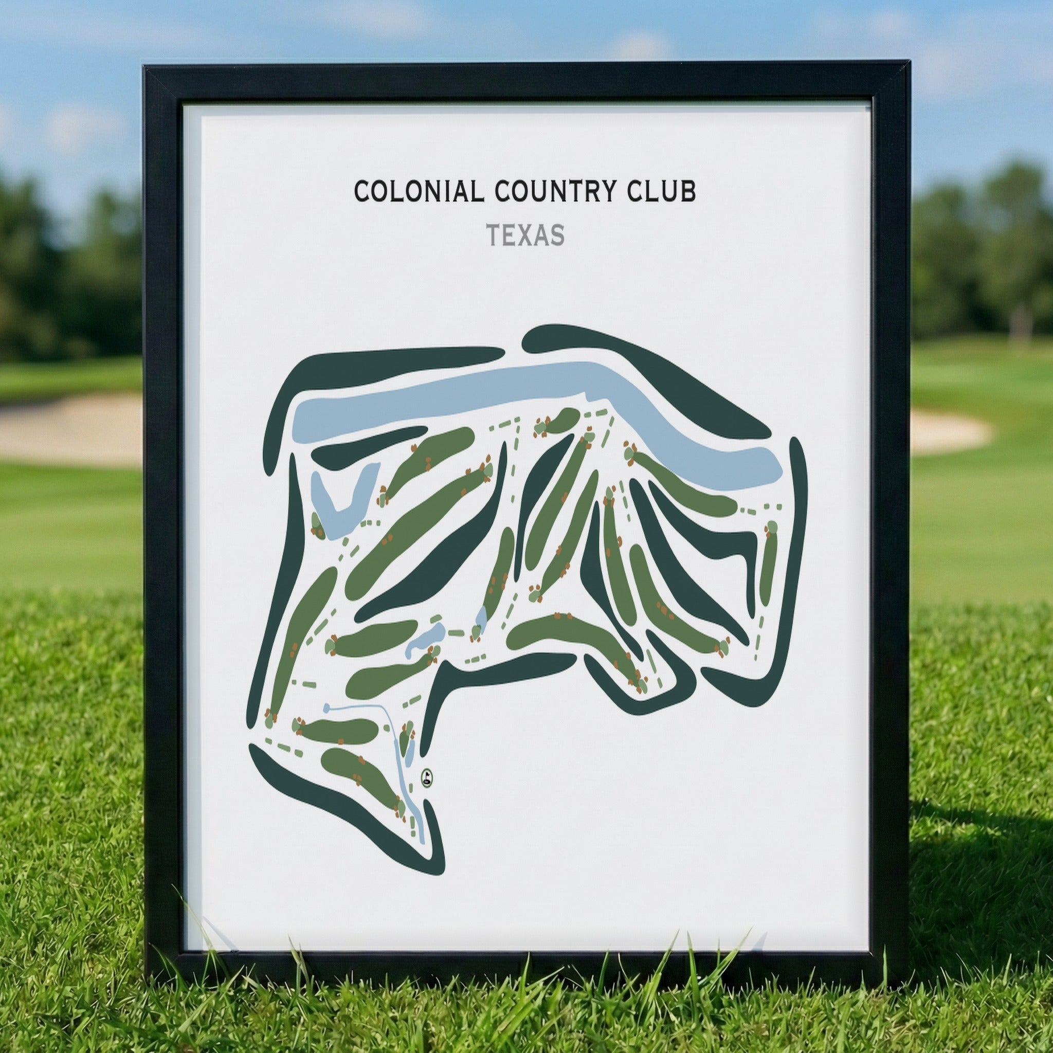 Colonial Country Club, Texas - Printed Golf Courses